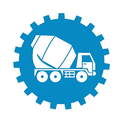 Small Blue Cement Mixer Vinyl Graphic Decal - Perfect for Trucks, Toolboxes, and Construction Equipment Decoration