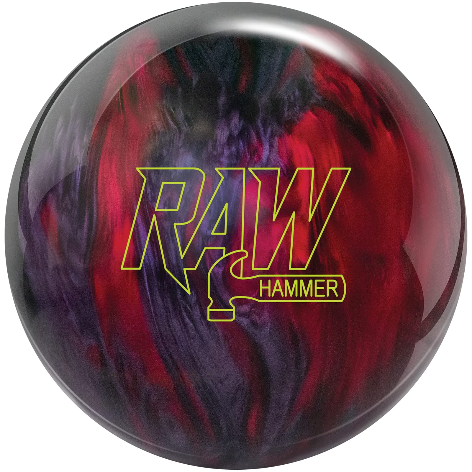 Hammer Raw Red/Black/Smoke Bowling Ball - High Performance Reactive Resin Coverstock | Perfect for League Play & Tournament Bowling