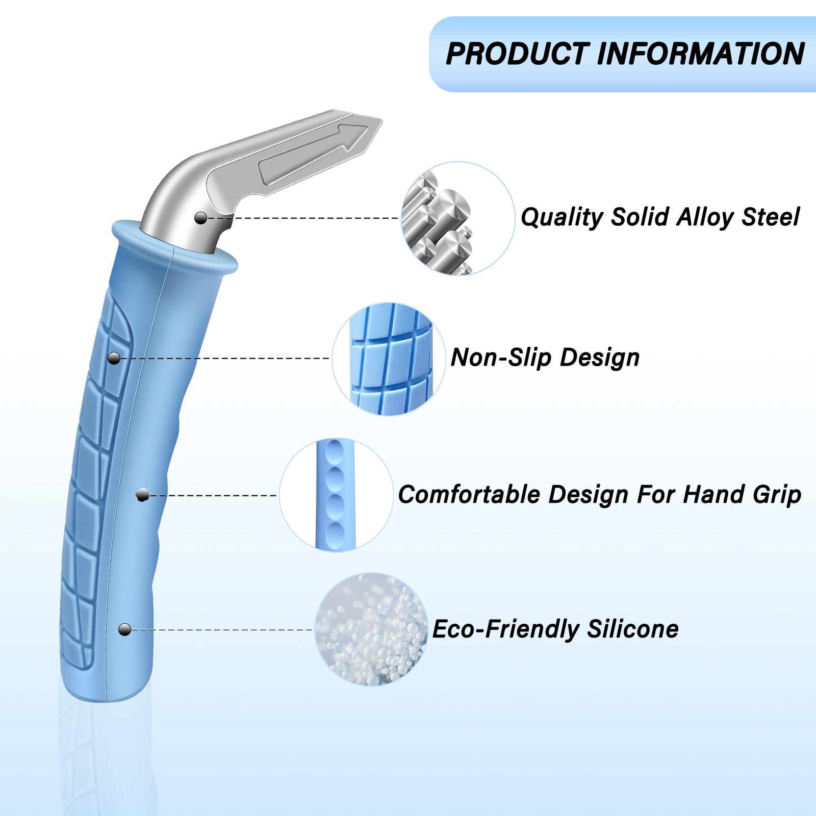 Elderly Car Door Handle - Portable Assist Grab Bar for Seniors & Handicapped | Vehicle Mobility Aid with Non-Slip Grip (Blue, 1 Pack + Strap) | Ideal for Easy Car Entry/Exit & Improved Accessibility