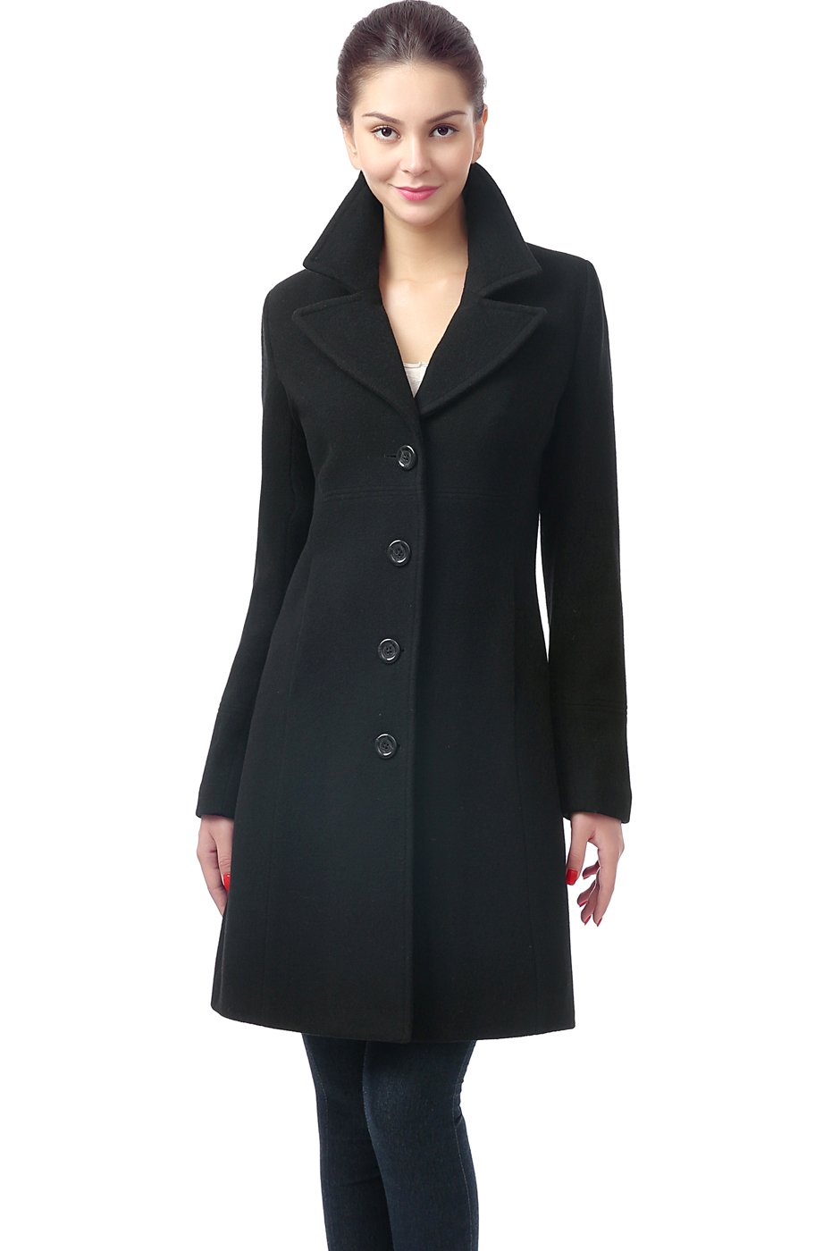 BGSD Women's Joan Wool Blend Walking Coat - Lightweight, Warm & Stylish | Plus Size & Petite Options | Perfect for Outdoor Activities, Commuting & Travel