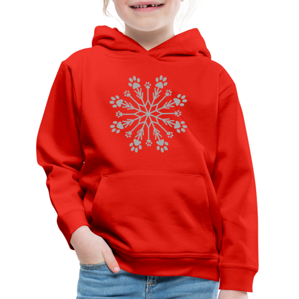 Premium Kids' Hoodie with Paw Snowflake Sparkle Print - Cozy Winter Wear for Boys & Girls | Perfect for Outdoor Play, School & Holiday Photos