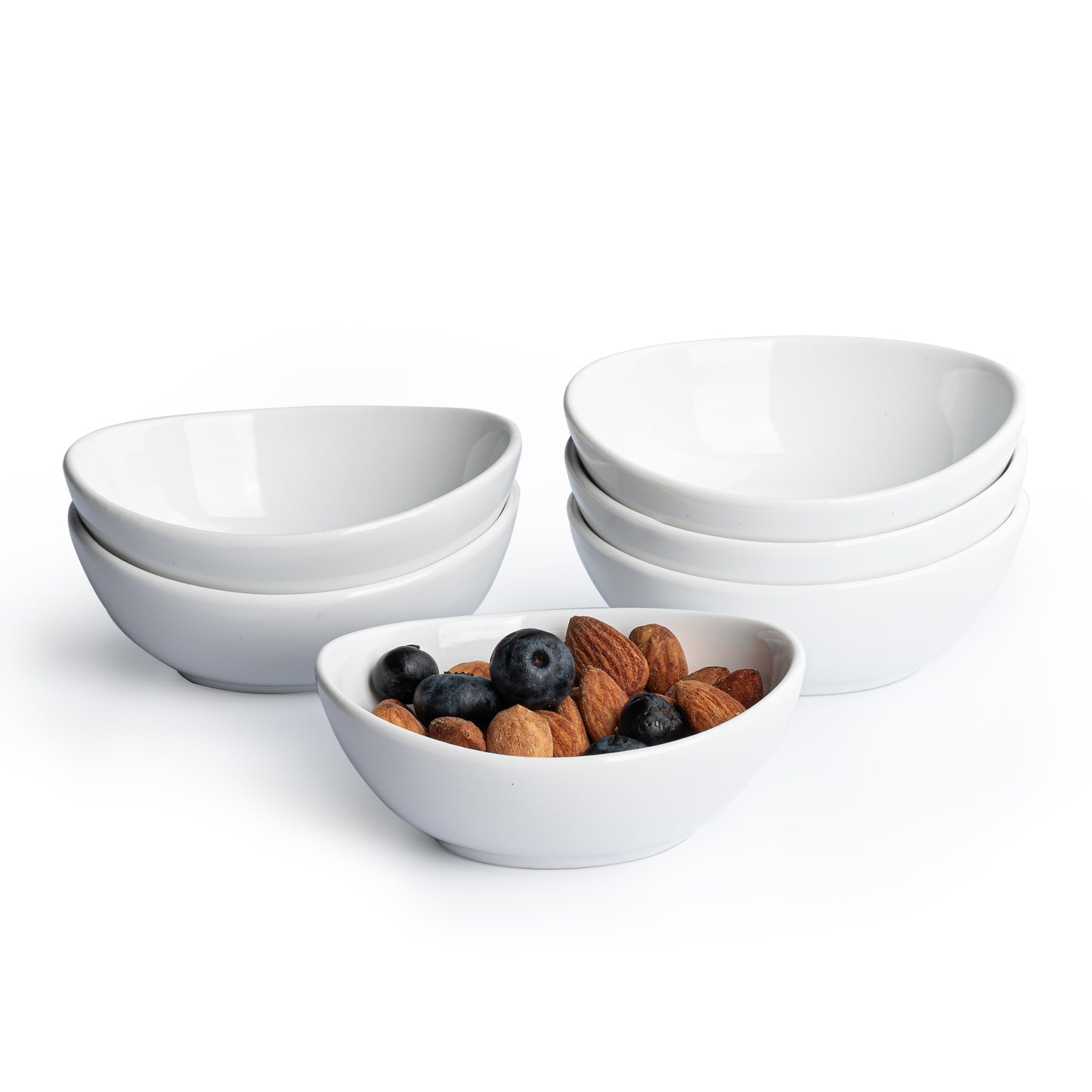 6-Piece Mini Porcelain Dipping Bowls Set (3 oz) - Perfect for Sushi, BBQ, Condiments, Soy Sauce & Ketchup | Small Serving Dishes for Appetizers, Side Dishes & Party Snacks