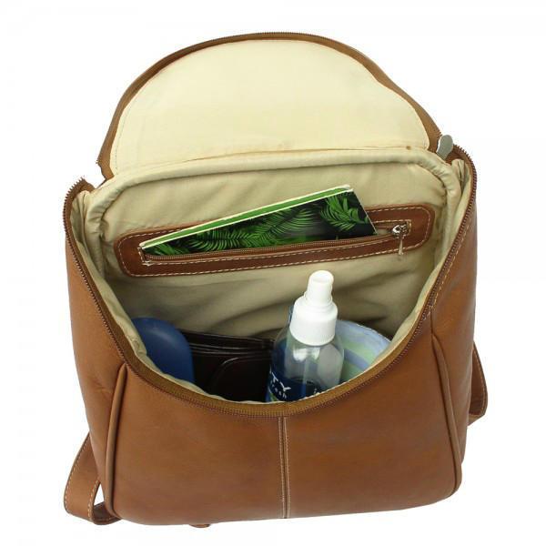 Premium Genuine Leather U-Shaped Zip Backpack for Men & Women - Stylish & Durable Travel, Work, and College Laptop Bag