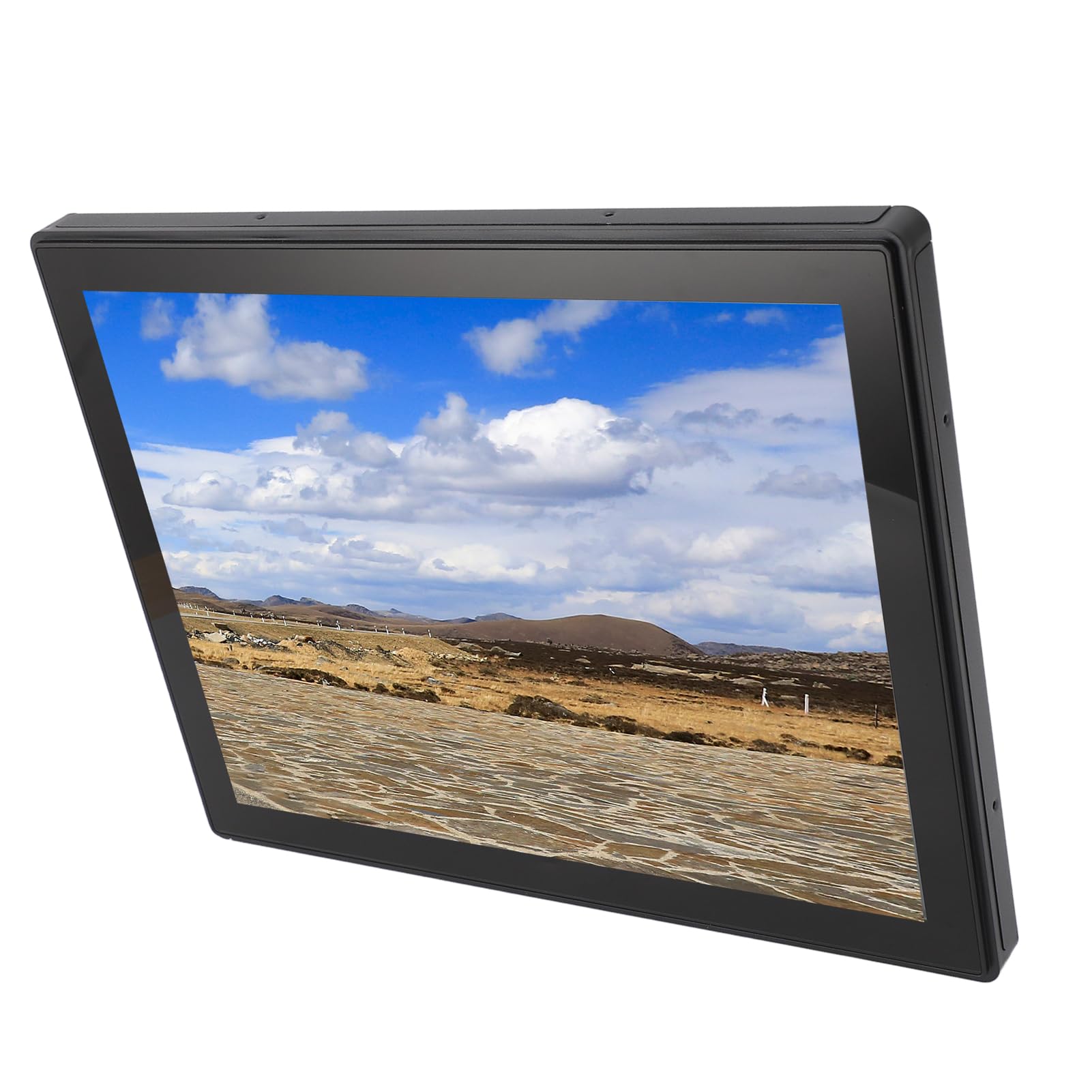 10-Point Multitouch Industrial Monitor with USB Interface, 1024x768 Resolution, Energy Saving - Perfect for Factory Automation, Kiosks & Control Panels (EU Plug)