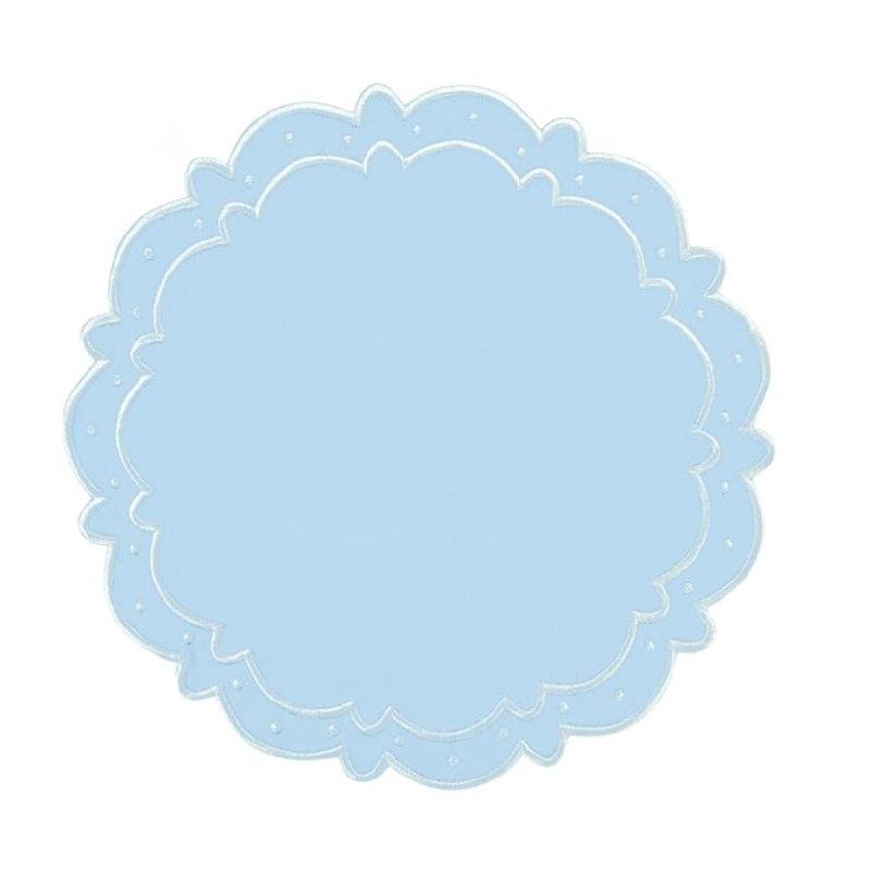 Blue Ava Placemats Set of 4 - Waterproof & Non-Slip Dining Table Mats for Everyday Use, Dinner Parties & Home Decor