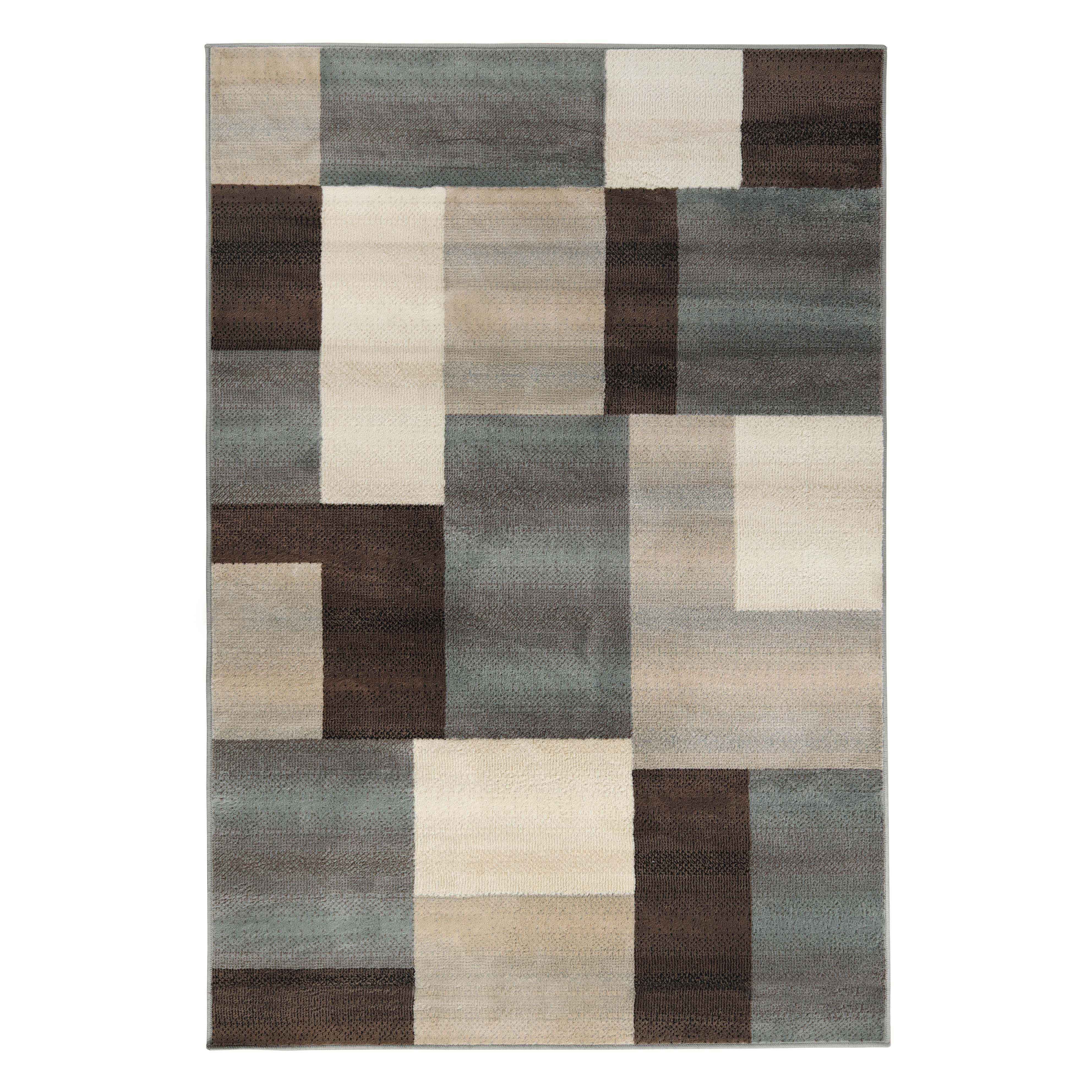 Clifton Modern Geometric Patchwork Area Rug or Runner Rug - Stylish Home Decor for Living Room, Bedroom & Office - Soft & Durable Floor Covering