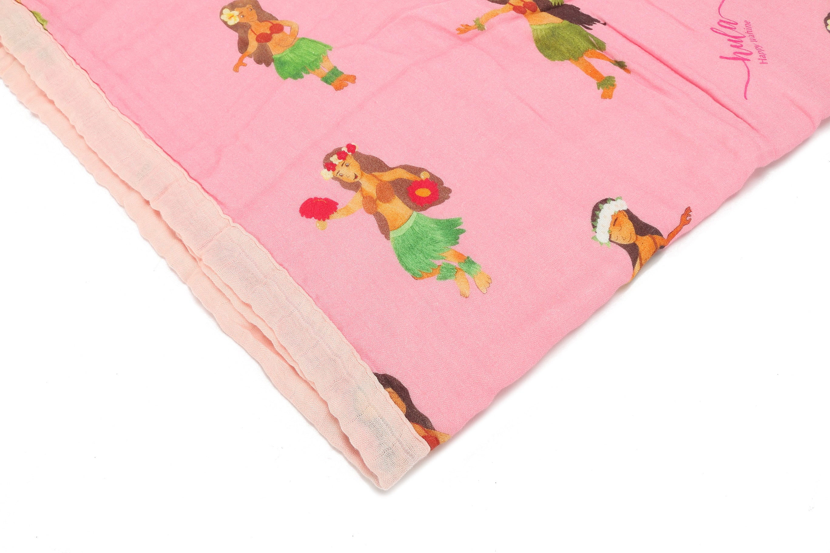 Soft Pink Hula Girl Baby Blanket - Cozy & Breathable for Newborns, Infants & Toddlers - Perfect for Nursery, Stroller & Bedtime Snuggles
