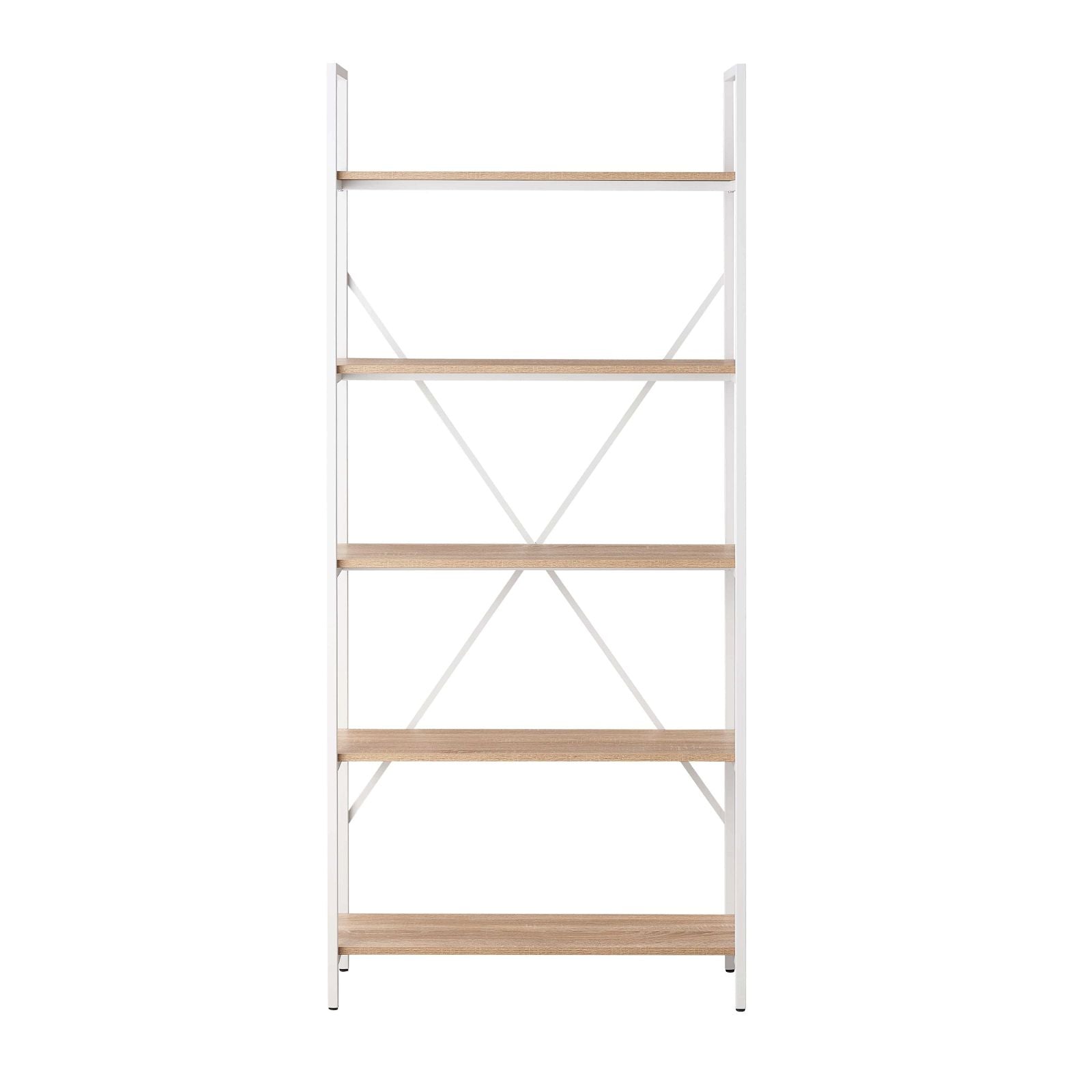 Workzone™ ASPECT 1800 Oak Bookcase - Modern Wood Bookshelf for Living Room, Office & Home Library Storage