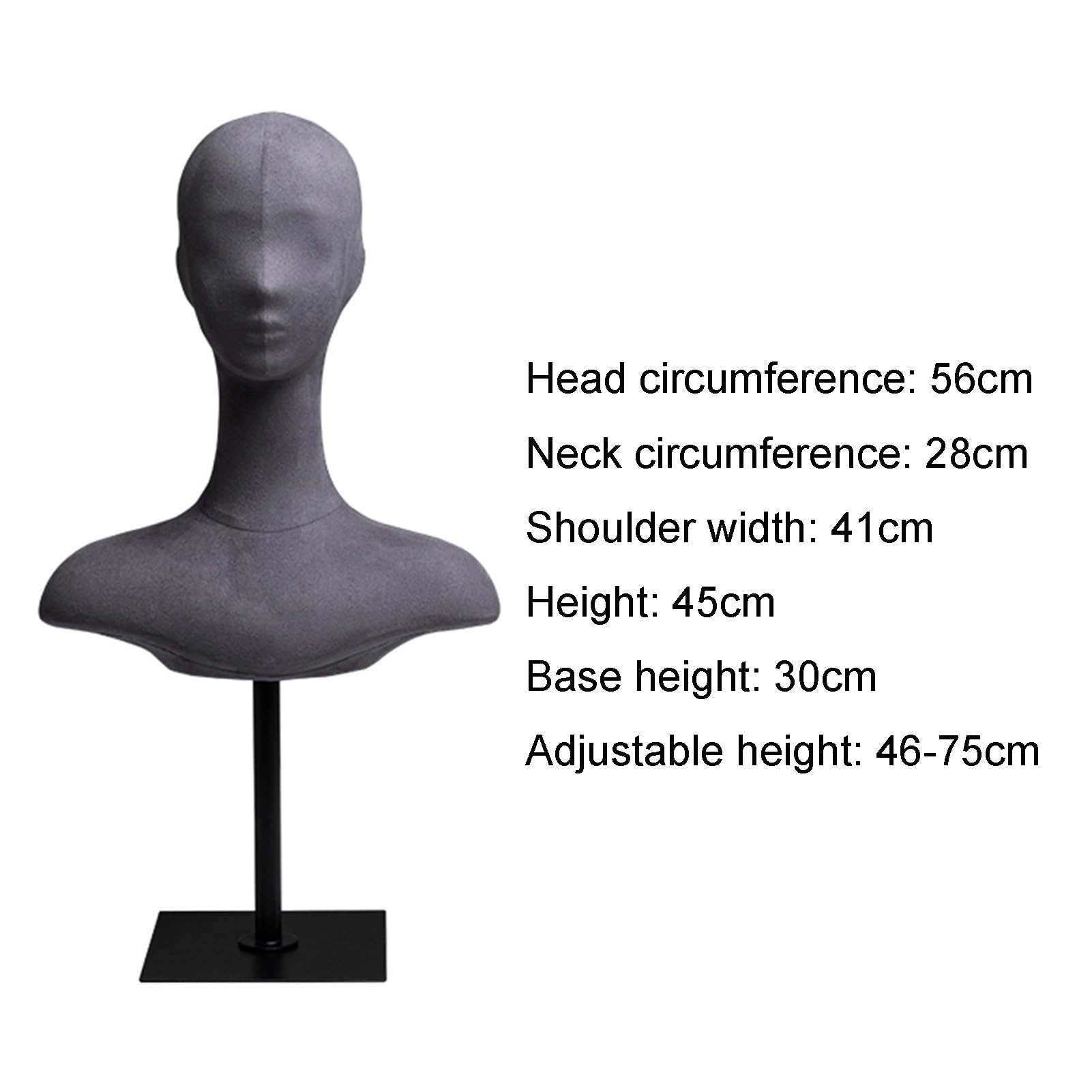 XPLKQXE Wig Display Stand - Adjustable Mannequin Head for Styling Wigs, Hats, Glasses & Hairpieces - Beige Color - Perfect for Salons, Cosplay & Home Wig Storage