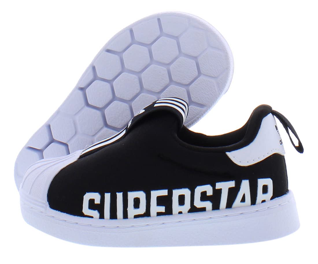 Adidas Superstar 360 X Baby Boys Shoes Size 9.5 - Black/White Sneakers for Toddlers | Comfortable & Stylish First Walkers for Everyday Wear & Play