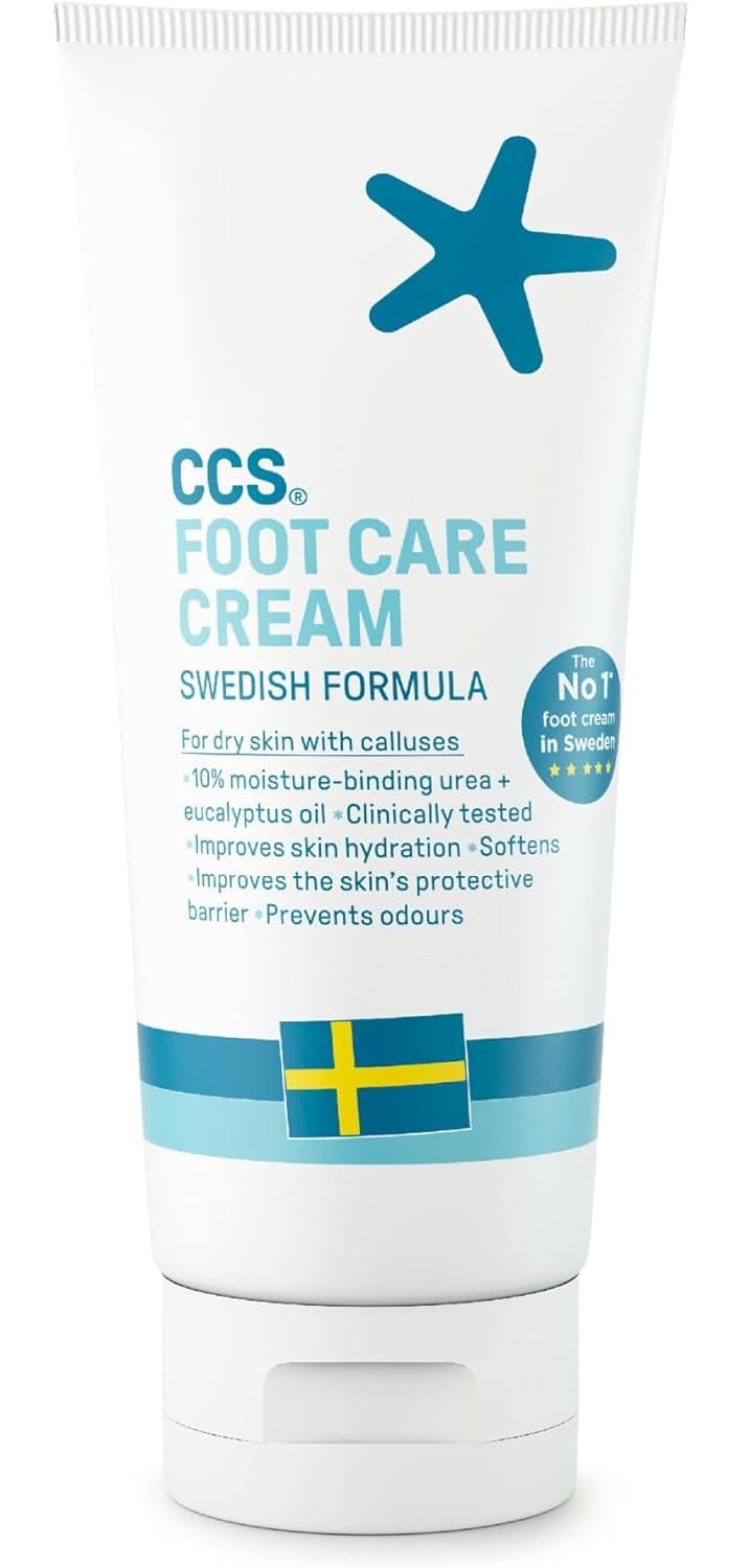 CCS Foot Care Cream Tube 175ml (Pack of 3) - Moisturizing & Healing Foot Balm for Dry Cracked Feet - Perfect for Daily Foot Care & Pedicure Routine