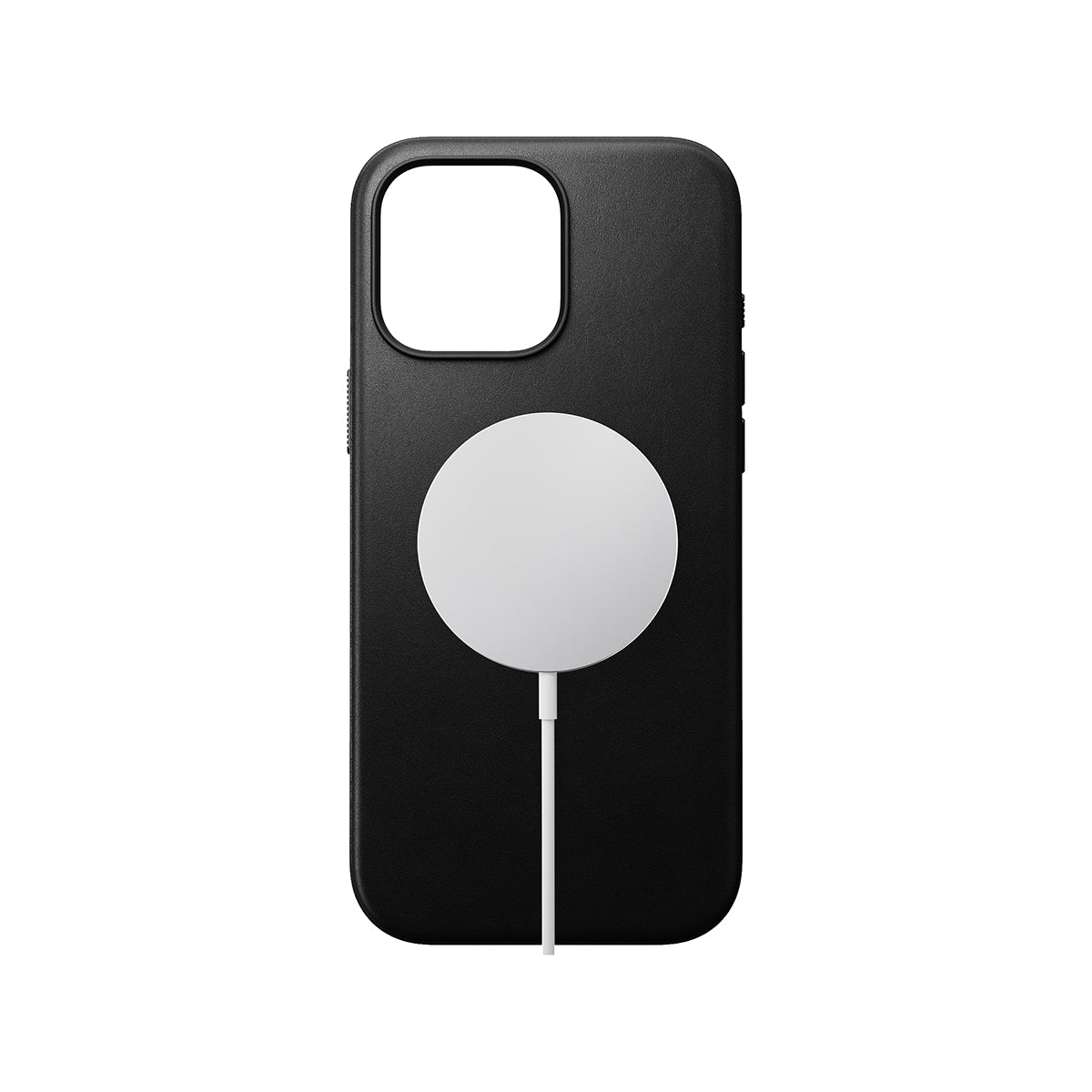 Premium Genuine Leather Phone Case for iPhone 16 Pro Max - Slim Protective Cover with Raised Bezels (Black) | Perfect for Business Professionals & Everyday Use