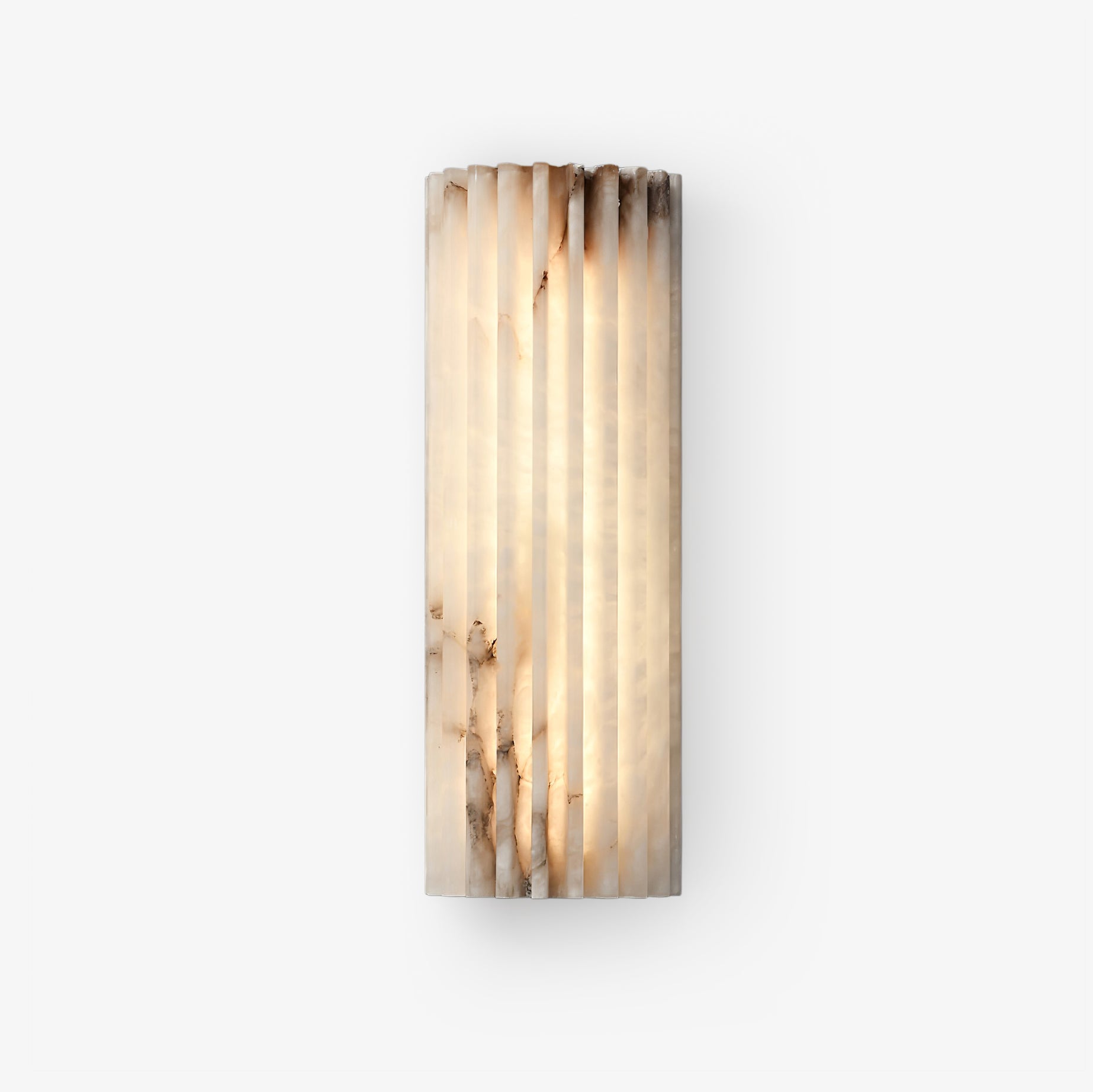 Alvia Alabaster Wall Light - Elegant Modern Sconce for Bedroom, Living Room & Hallway - Dimmable LED Fixture with Soft Warm White Glow - Perfect for Home Decor & Ambient Lighting