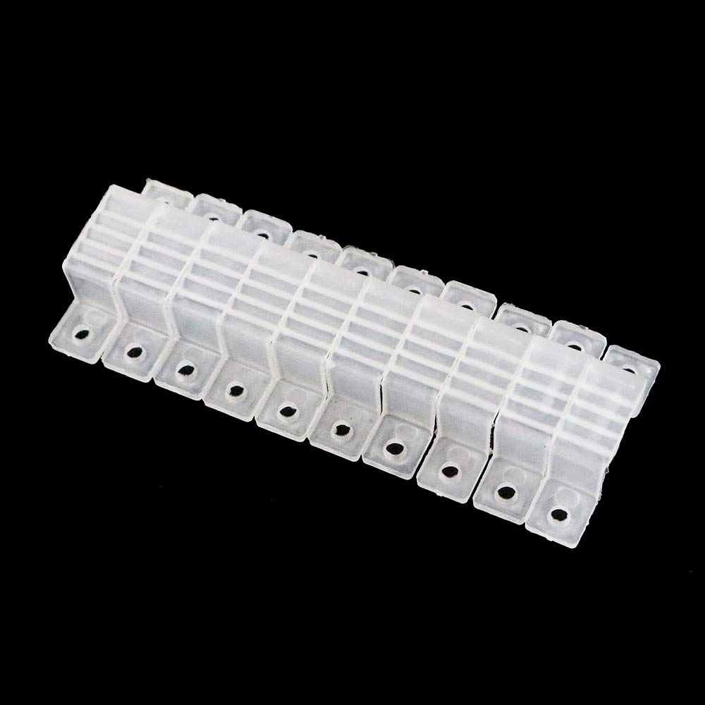100pcs 10mm Silicone Mounting Clips Connectors for 5050/2835/3014 LED Strip Lights - Durable LED Fixing Tools for 220V Electrical Equipment (Perfect for Home, Office & Commercial Lighting Installations)