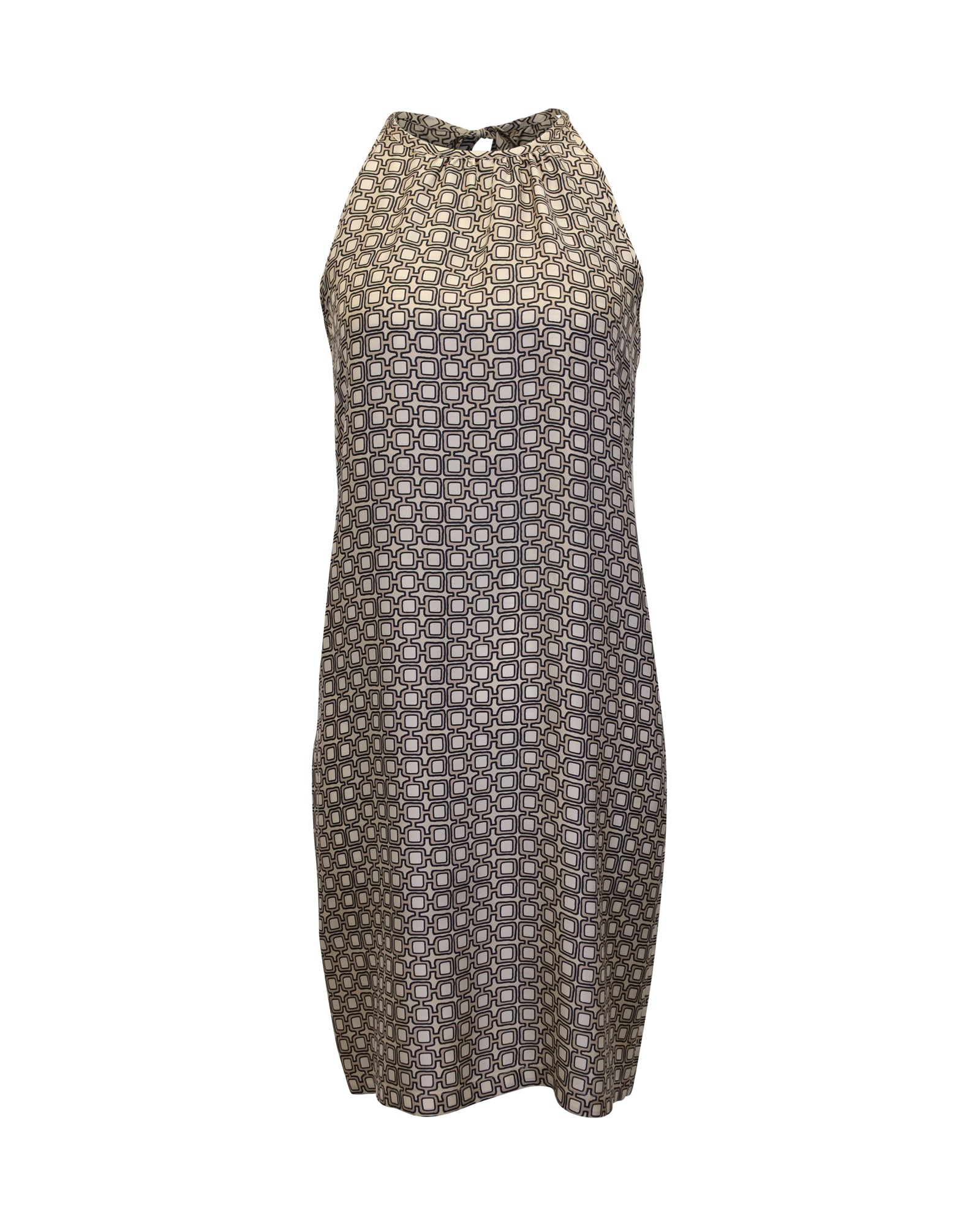 Max Mara Beige Silk Printed Dress - Elegant & Comfortable Women's Fashion for Office, Party & Special Occasions