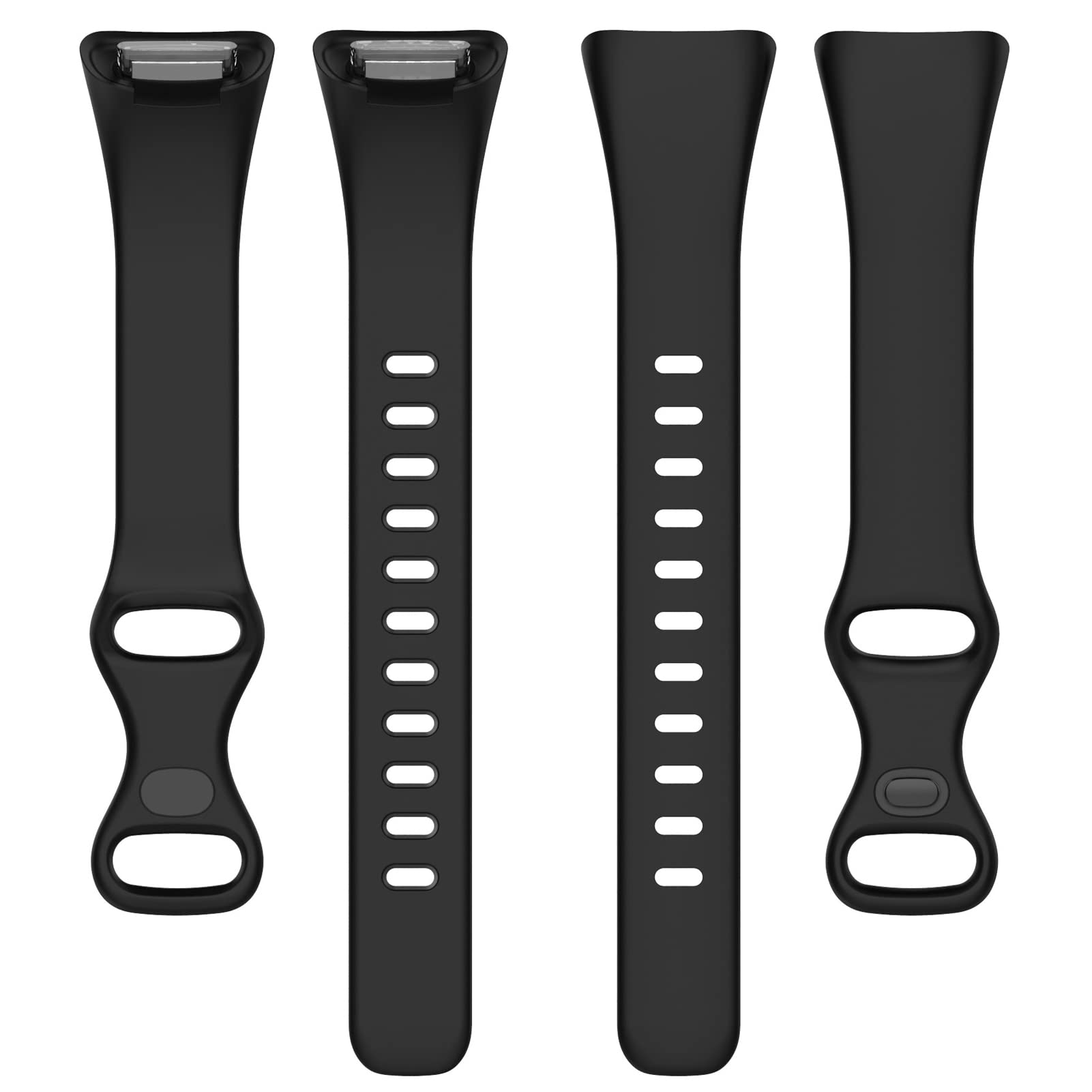 LOKEKE Replacement Band for Fitbit Charge 5 - Soft Silicone Watch Strap Wristband (Black) - Perfect for Workouts, Running & Daily Wear