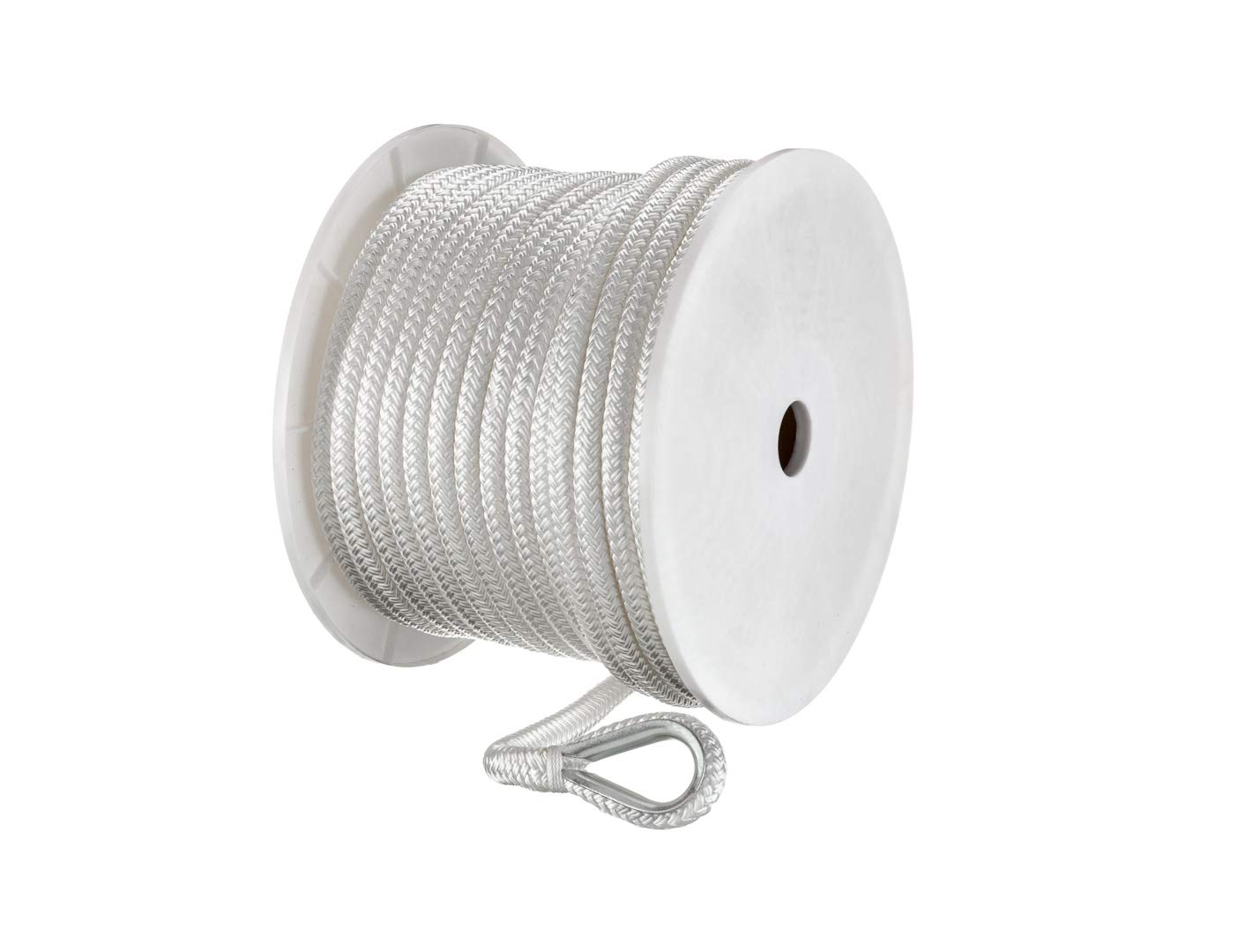 Seachoice Premium Double-Braid Boat Anchor Rope - Heavy Duty Marine-Grade Nylon Rope for Boating, Docking & Mooring - Ideal for Sailboats, Yachts & Fishing Vessels