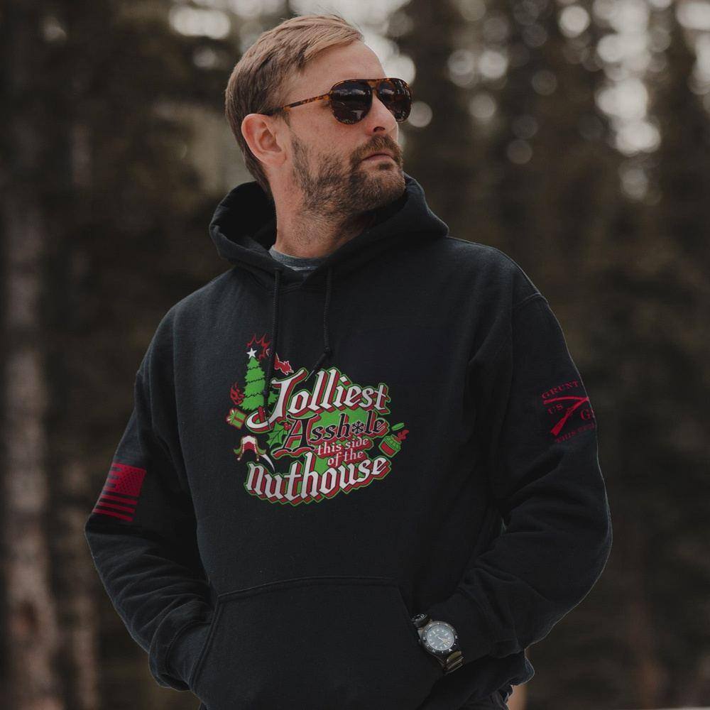 This Side of the Nuthouse Black Hoodie - Cozy Pullover Sweatshirt for Men & Women | Perfect for Casual Wear, Street Style & Outdoor Activities