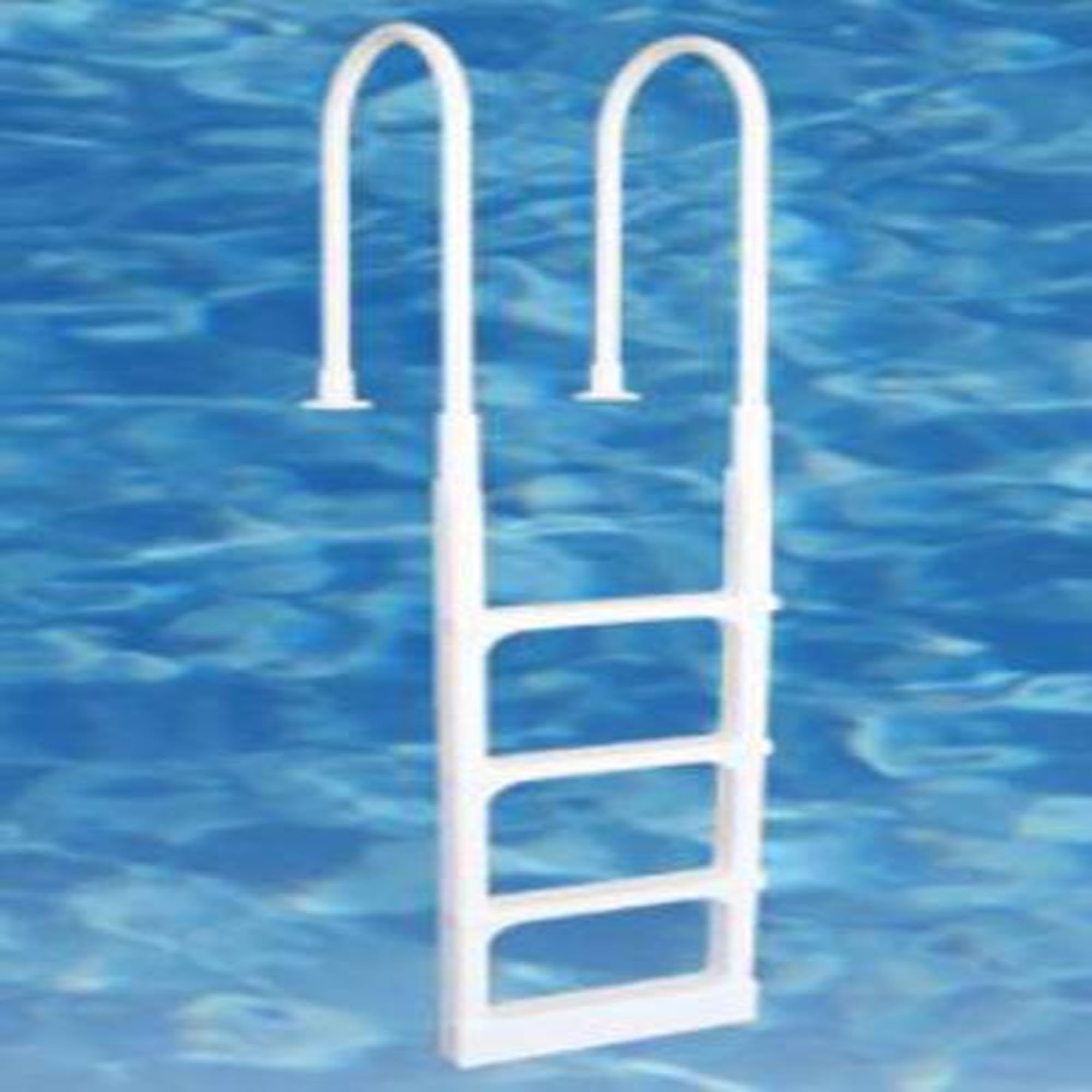 ProSeries In-Pool Deck Ladder for 48-54 Inch Above Ground Swimming Pools - Heavy Duty White Safety Ladder for Easy Pool Entry & Exit | Perfect for Backyard, Inground & Residential Pools