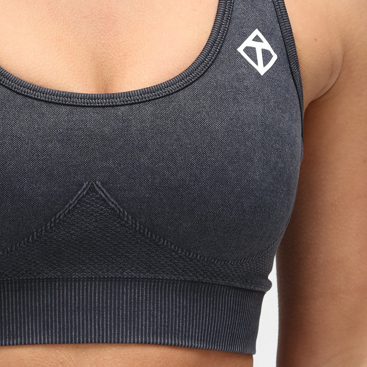 Seamless Black Denim Bra for Women - Comfortable Wireless Support for Everyday Wear, Yoga & Lounge