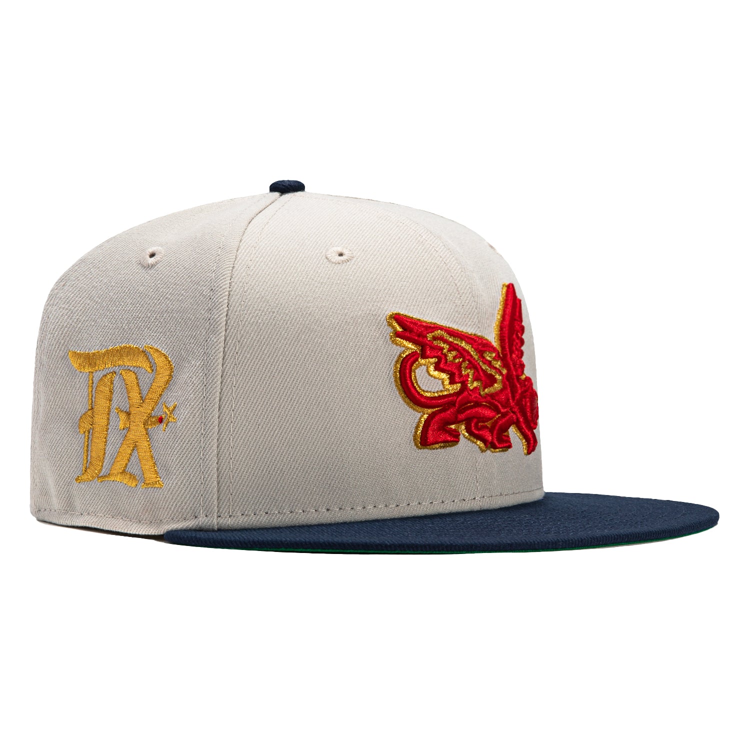 New Era 59Fifty Texas Rangers City Connect Patch Peagle Hat - Navy, Red, Stone | Official MLB Baseball Cap for Men & Women | Perfect for Games, Fan Gear & Streetwear Fashion