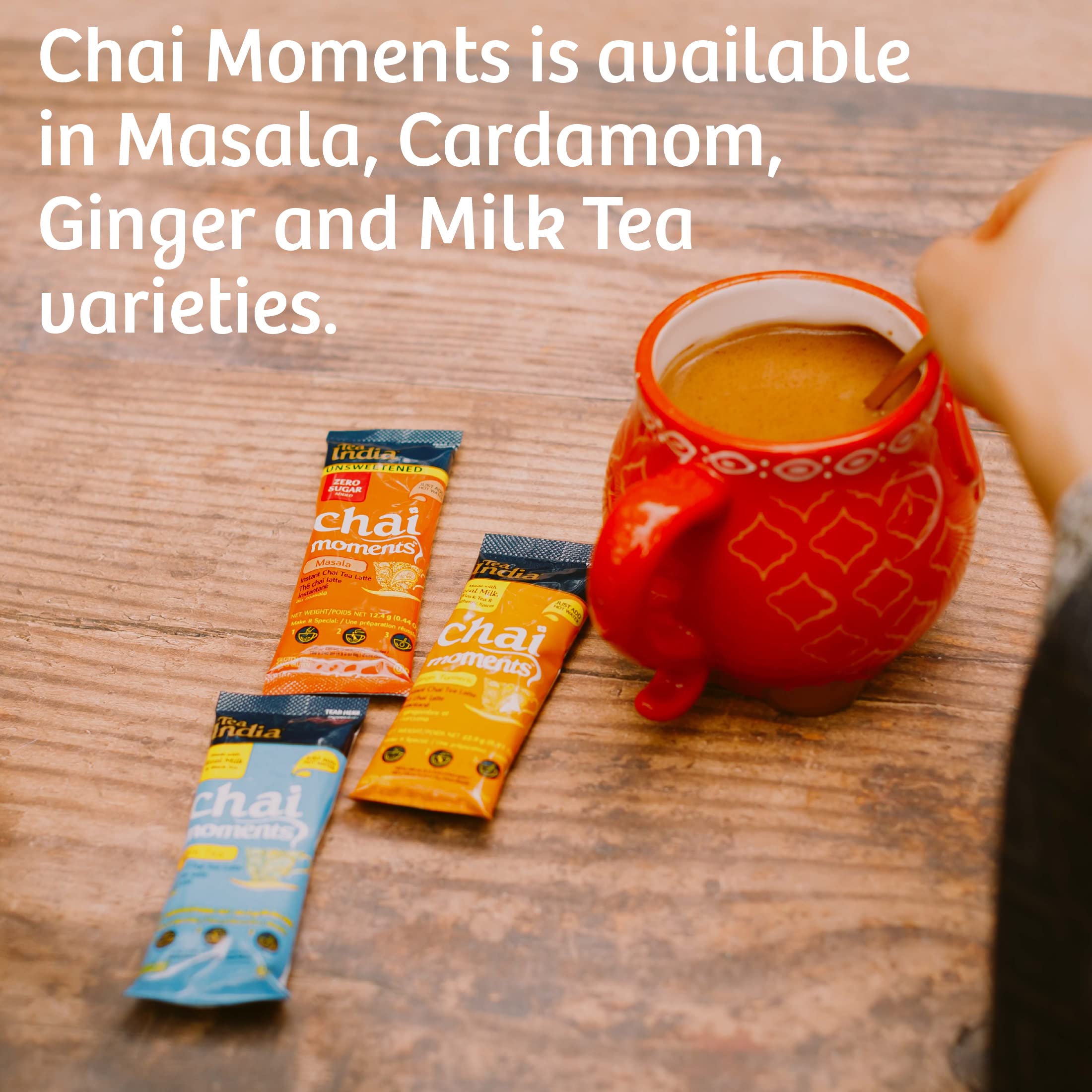 Premium Masala Chai Tea Latte Mix - Authentic Indian Spiced Black Tea with Natural Ingredients | Instant Caffeinated Chai Powder | 10 Individually Wrapped Sachets | Perfect for Morning Energy, Afternoon Pick-Me-Up & Cozy Evenings