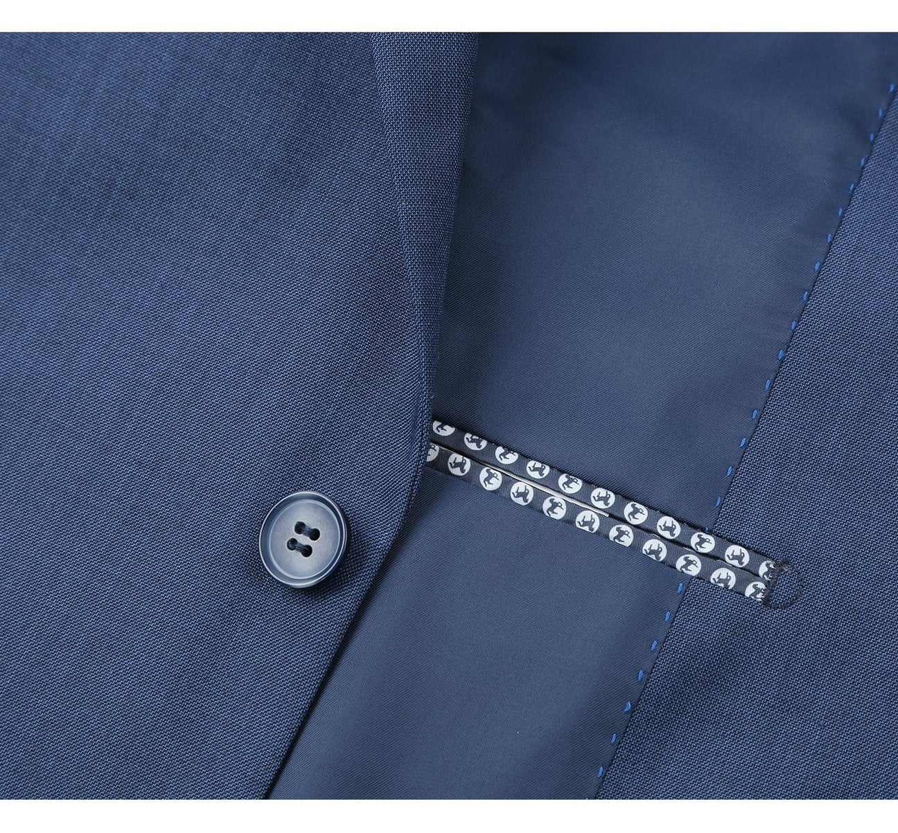 Alessandro Vitello by Renoir 2-Piece Slim Fit Notch Lapel Navy Suit for Men | Business Formal Attire | Perfect for Weddings, Office & Special Occasions