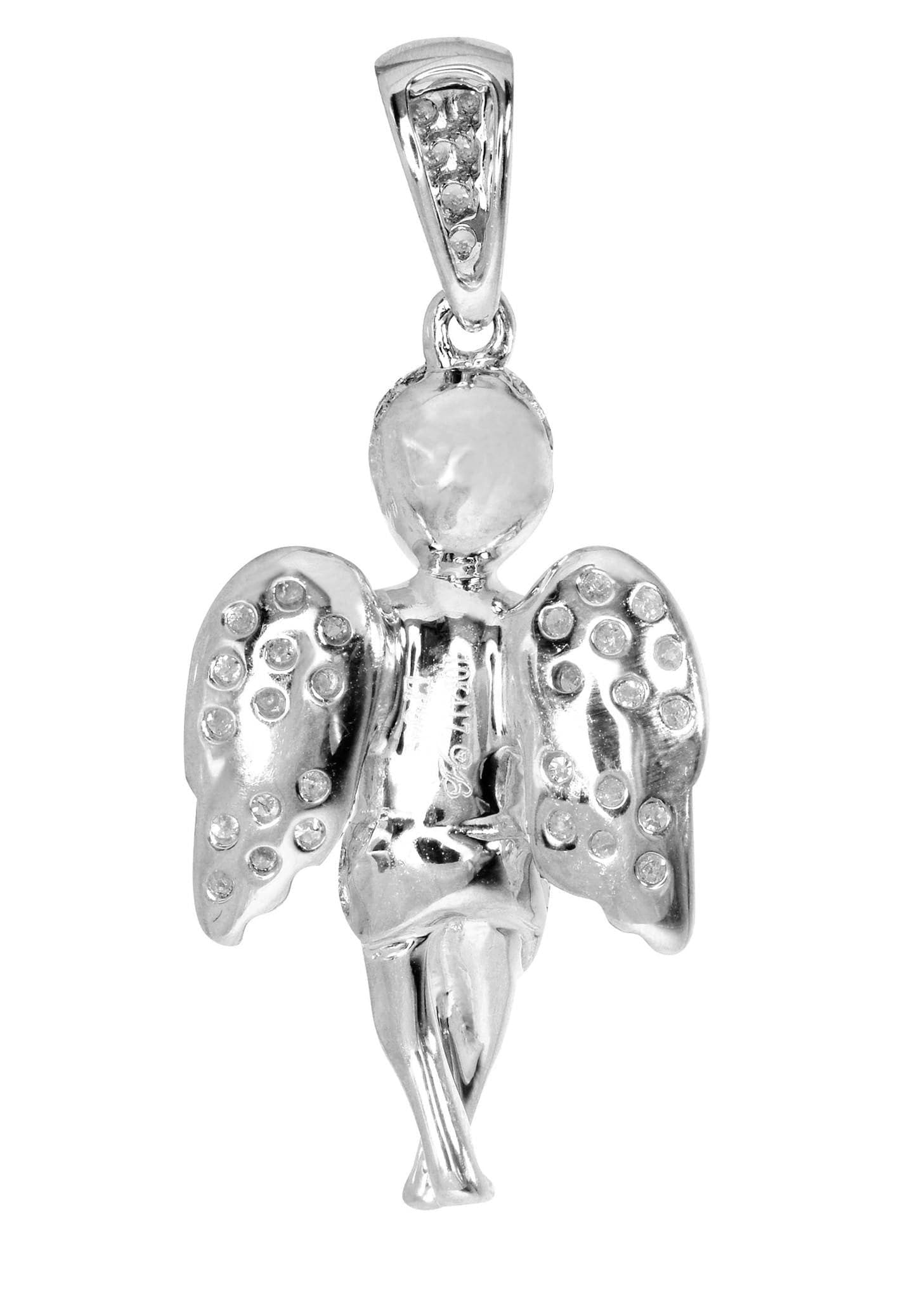 Diamond Angel Pendant Necklace - 4.09 Grams (0.54 Carats) - Elegant Jewelry Gift for Women - Perfect for Christmas, Birthday & Anniversary Gifts