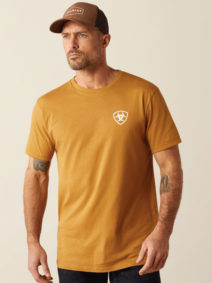 Ariat Men's Serape Seal T-Shirt - Harvest Gold - Comfortable Casual Wear for Outdoor Activities and Everyday Use
