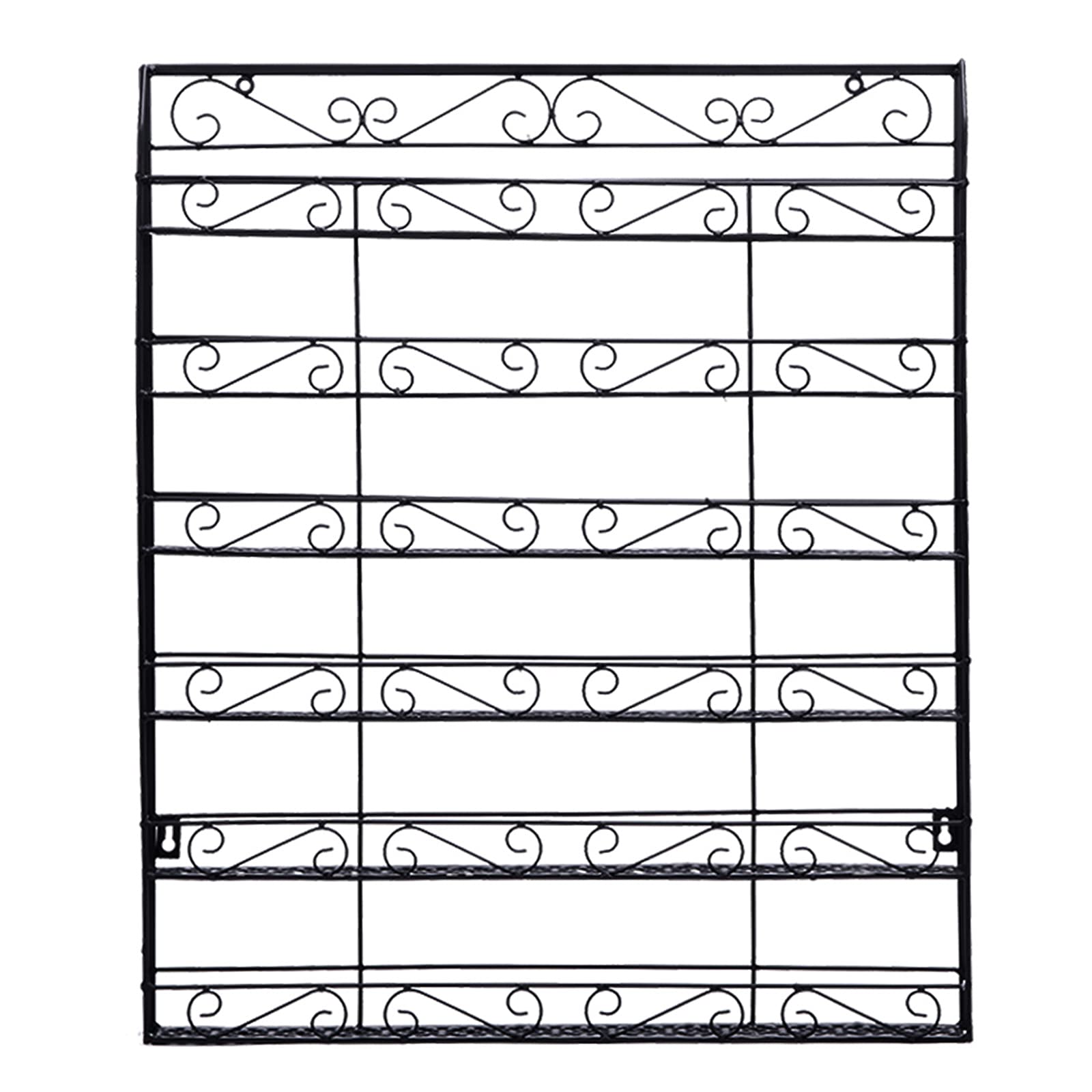 Tesmula 6-Tier Black Metal Nail Polish Display Organizer Wall Rack - Salon Storage Shelf for Nail Polish Bottles & Beauty Supplies - Perfect for Salon, Spa, Home Beauty Station & Professional Nail Technicians