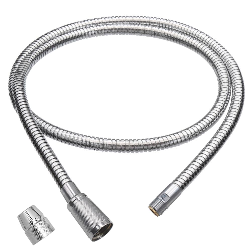 Grohe Ladylux & Alira Sink Faucet Replacement Hose - 59-Inch Pull-Out Spray Kitchen Faucet Hose with Starlight Chrome Finish | Durable & Leak-Proof | Perfect for Kitchen Sink Upgrades & Faucet Repairs