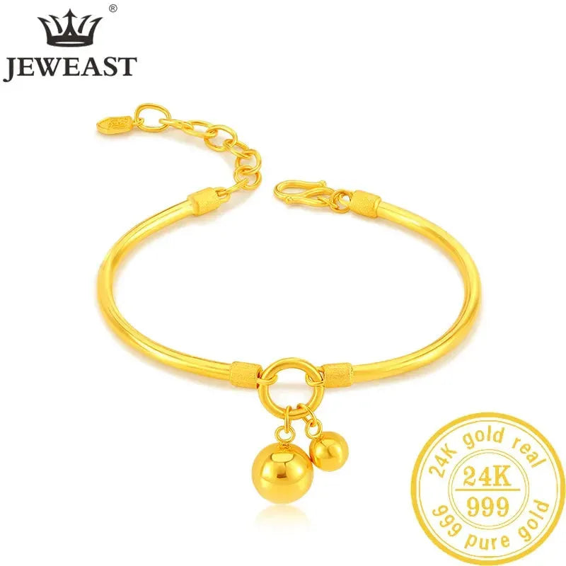 24K Pure Gold Bracelet 999 Solid Gold Bangle - Elegant Butterfly Design Classic Jewelry for Women | Perfect for Weddings, Parties & Special Occasions | Trendy 2023 Collection