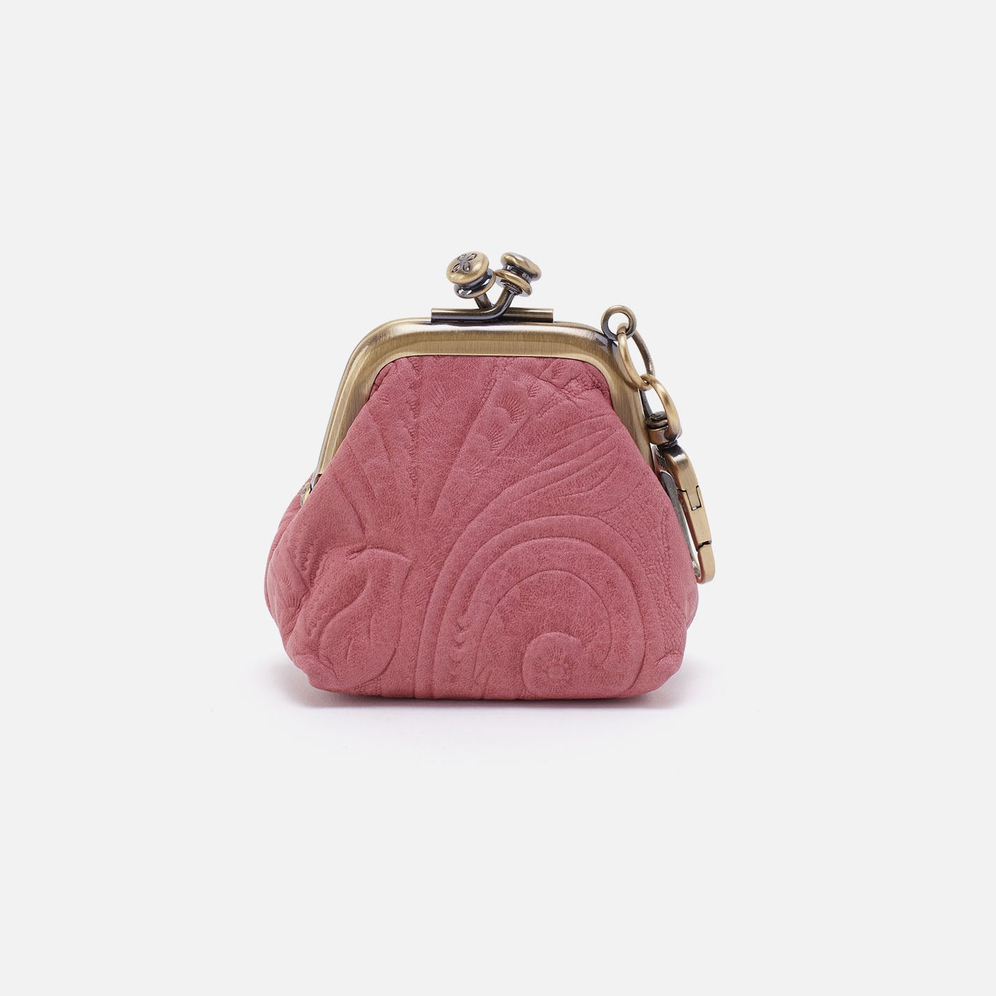 Handcrafted Mauve Embossed Leather Run Frame Pouch - Durable & Stylish Crossbody Bag for Women - Perfect for Running, Travel & Everyday Use