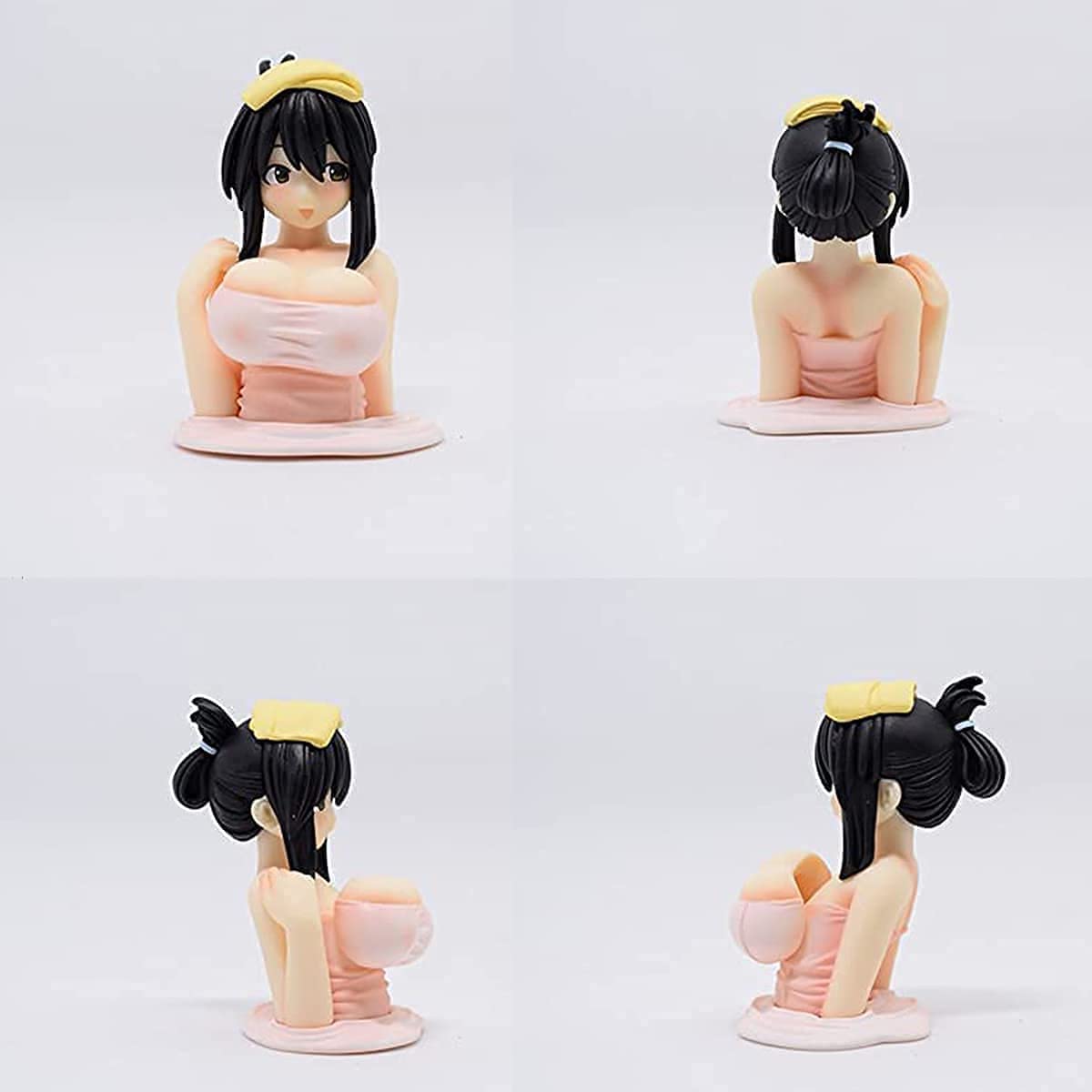 2023 Cute Anime Kanako Q-Version Car Ornament - Shaking Chest Decoration for Dashboard, Home Desk, and Office - 3pc Set of Beautiful Girl Toy Gifts for Anime Fans and Car Enthusiasts