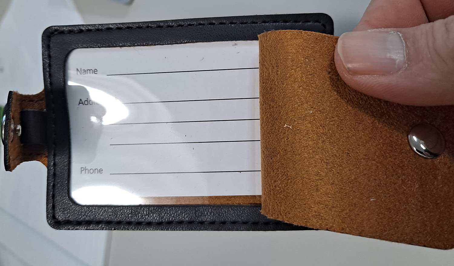NCAA Alabama Crimson Tide Laser Engraved Ultra Suede Luggage Tag with ID Card - Perfect for Travel, College Football Games & Alumni Gifts