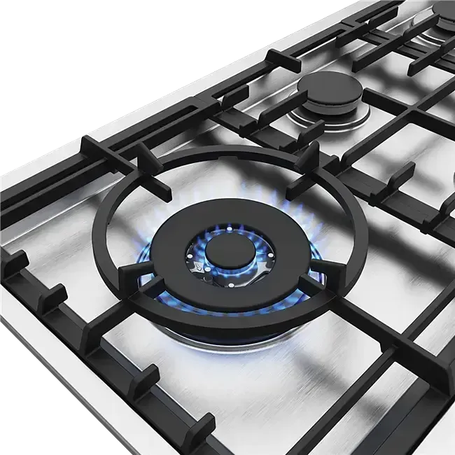 AEG 90cm 5 Burner Gas Cooktop - Premium Stainless Steel Built-in Cooktop for Modern Kitchens | Perfect for Home Cooking & Entertaining
