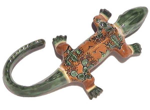 Desert Garden Ceramic Iguana Statue - Handmade Home Decor for Cactus & Succulent Displays | Perfect for Southwestern, Boho & Zen Interior Design