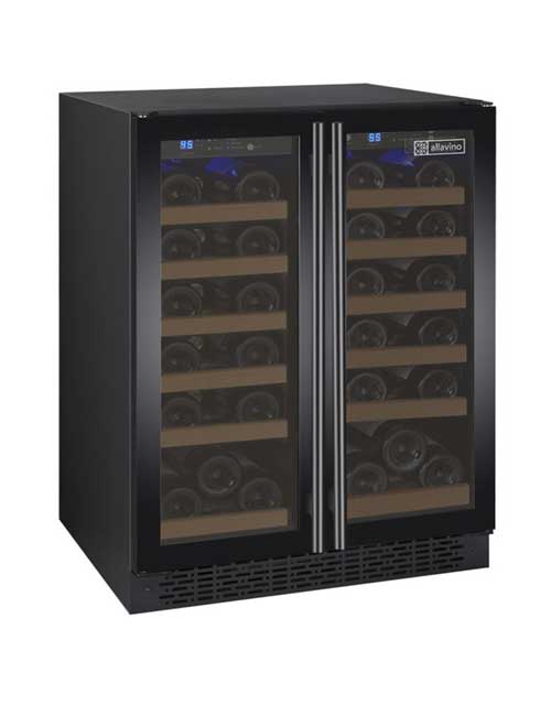Flexcount 2 Zone 36 Bottle Wine Cooler Refrigerator - Dual Temperature Control for Red & White Wines - Perfect for Home Bars, Restaurants, and Wine Cellars