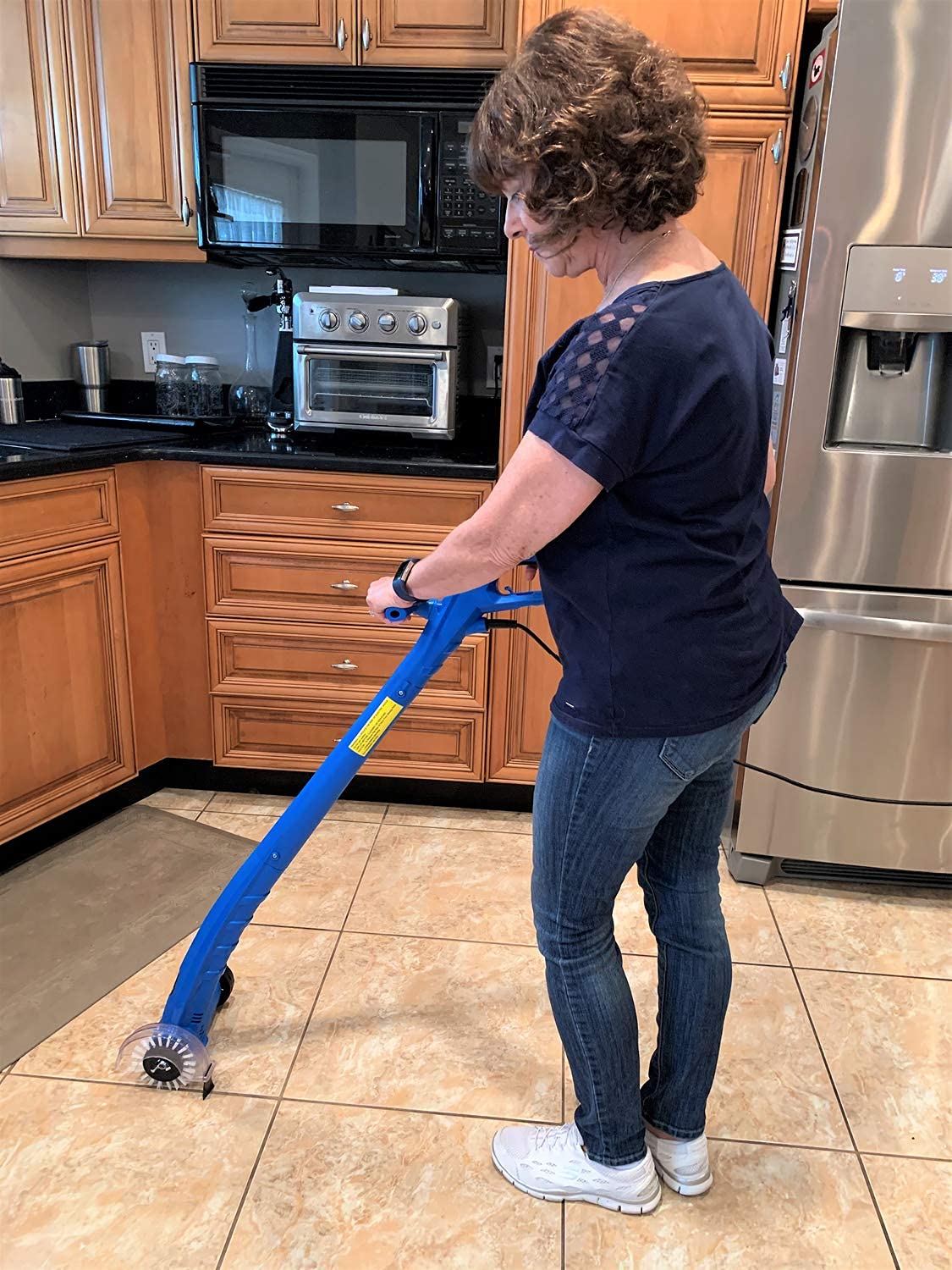 Grout Groovy! Electric Stand-up Lightweight Grout Cleaning Machine | Powerful & Easy-to-Use Deep Cleaner for Tile Floors | Versatile Grout Scrubber for Bathroom, Kitchen & Shower | Perfect for Home Renovation & Deep Cleaning Projects