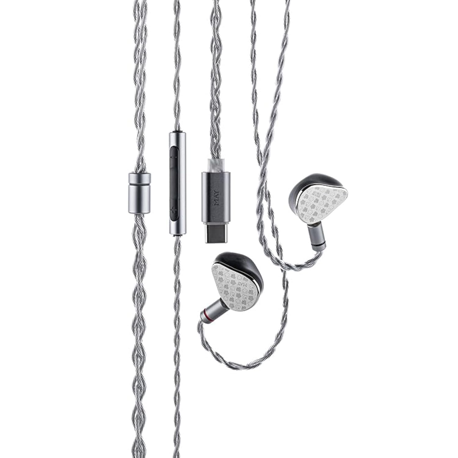 Moondrop May DSP USB-C Hybrid In-Ear Earbuds - Dynamic + Planar Driver Earphones with Detachable Cable for Audiophiles, Gaming & Travel