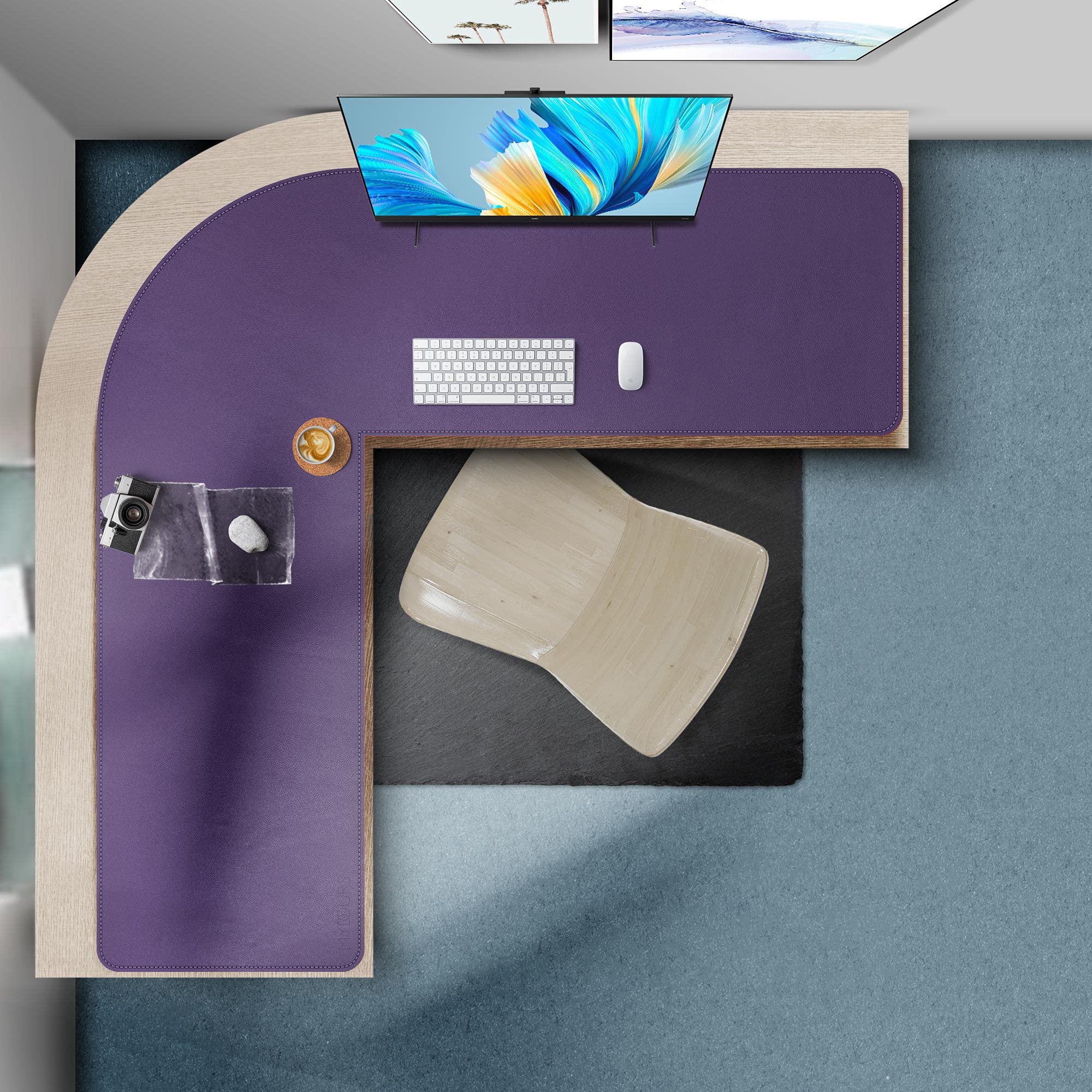 Premium L-Shaped Desk Pad - 54