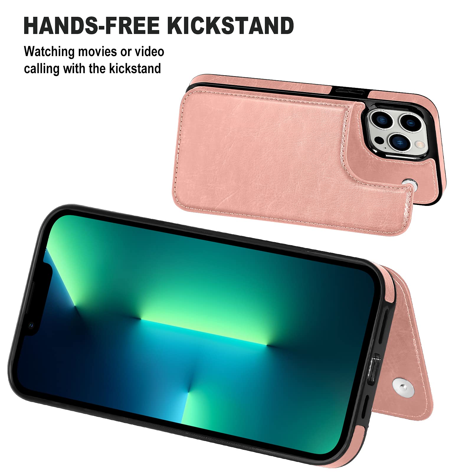 Premium Soft PU Leather Wallet Case for iPhone 13 Pro Max 6.7
