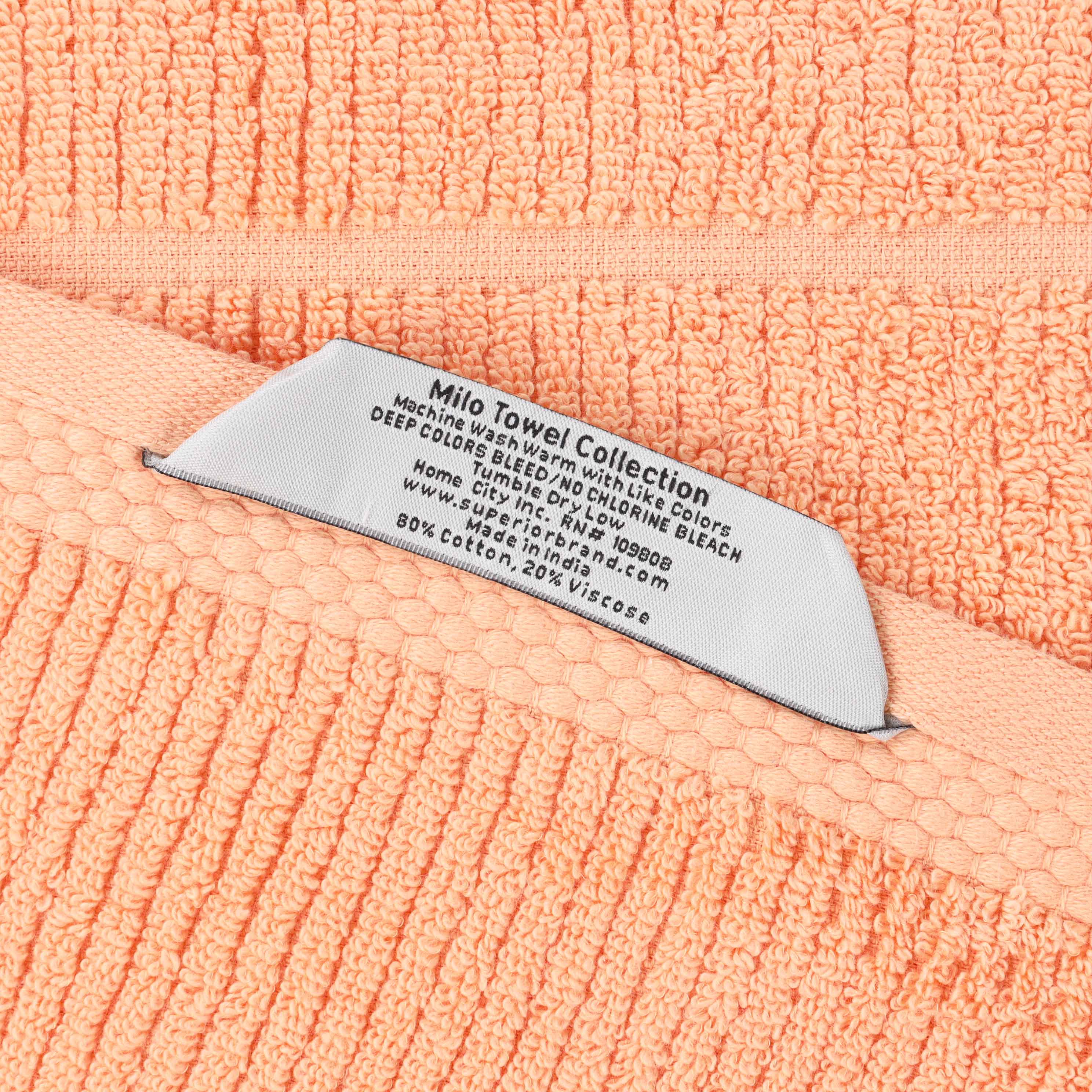 Milo Smart Twist Cotton Bath Towels - Ultra Soft & Absorbent, Set of 2 (24x48 Inches) - Perfect for Spa, Bathroom & Beach Use