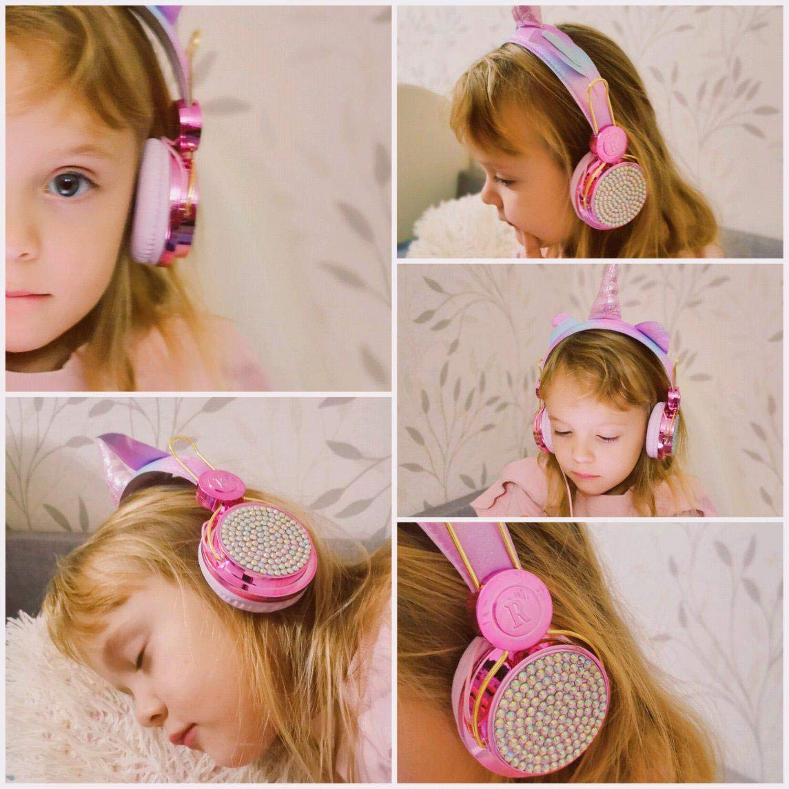 **Unicorn Kids Headphones for Girls & Boys - Adjustable Wired Headphones with 3.5mm Jack, Over-Ear Design & Built-in Mic - Perfect for School, Travel, Birthday & Christmas Gifts**