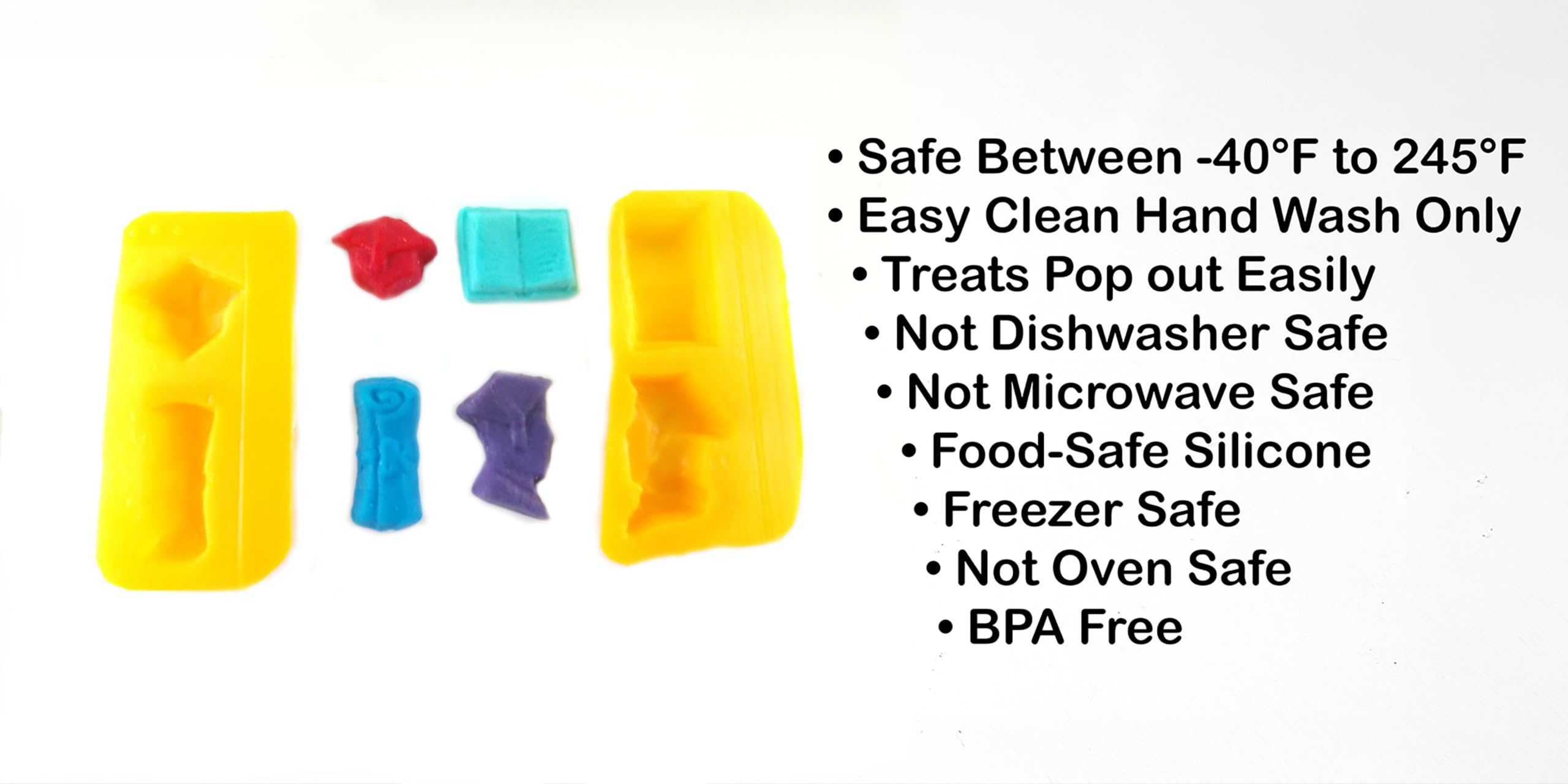 4-Cavity Flexible Silicone Graduation Mold for Cream Cheese Mints, Chocolate, Fondant, Gummy Candy, Soap, Buttercream - Perfect for DIY Treats, Party Favors & Baking Decorations
