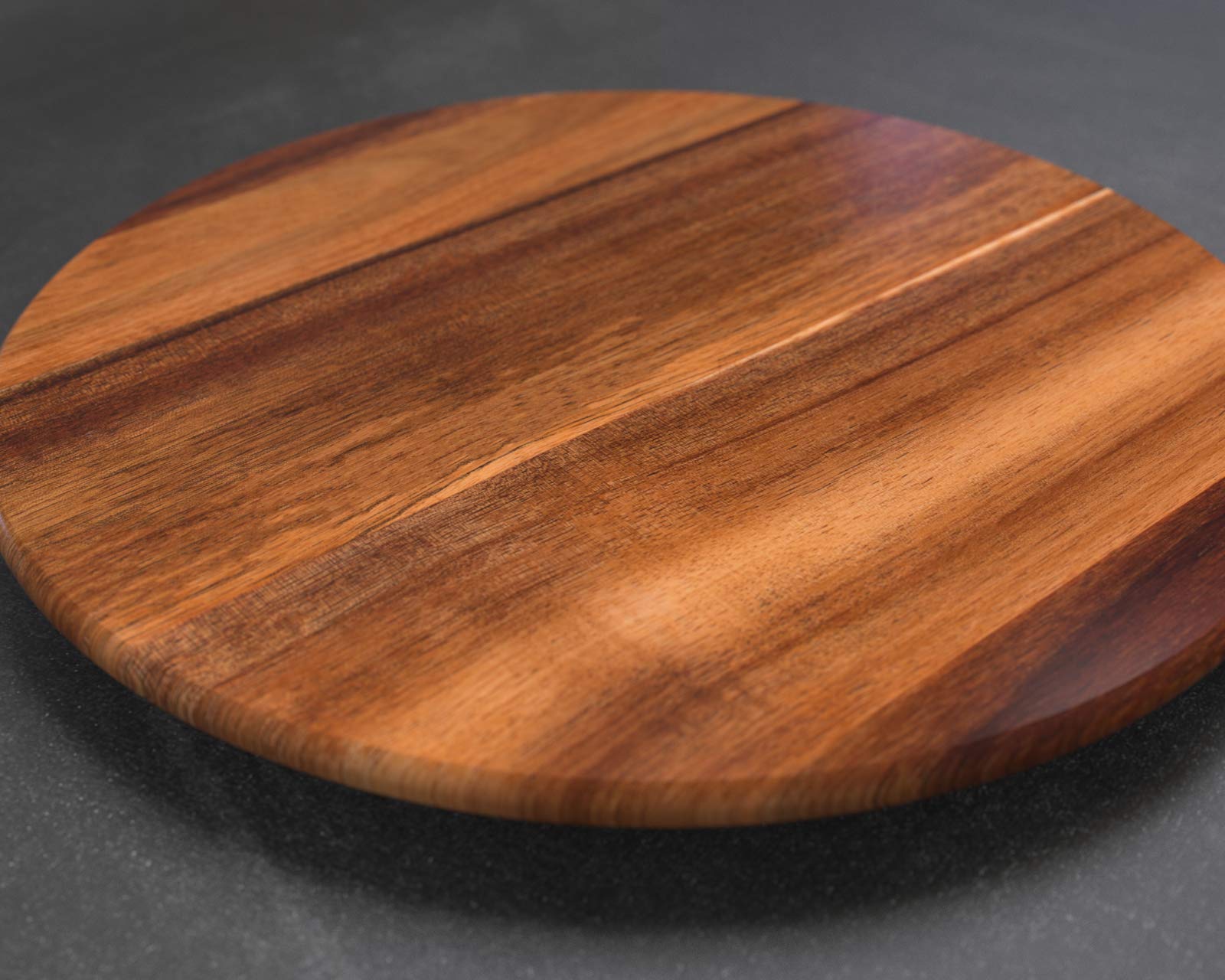 Custom Lazy Susan Turntable - Personalized Wooden Serving Tray & Cutting Board - Unique Wedding & Housewarming Gift for Kitchen, Dining, and Entertaining