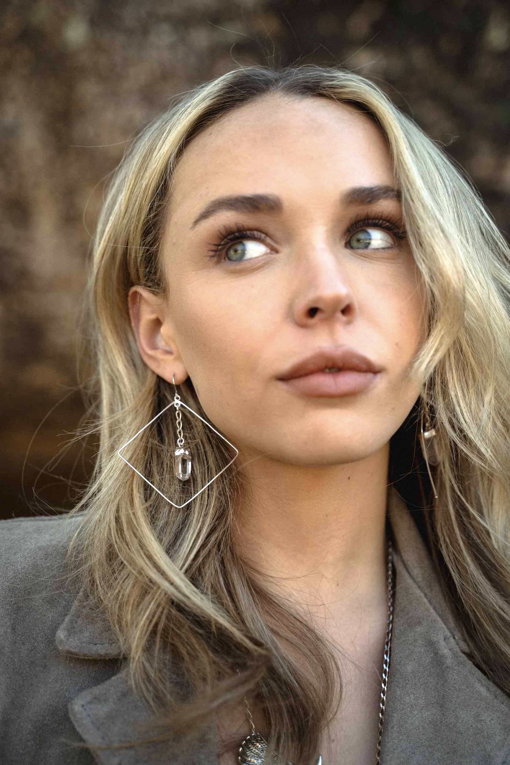 Elegant Not Made To Fit In Quartz Earrings - Unique Handcrafted Jewelry for Women | Perfect for Parties, Weddings & Everyday Wear