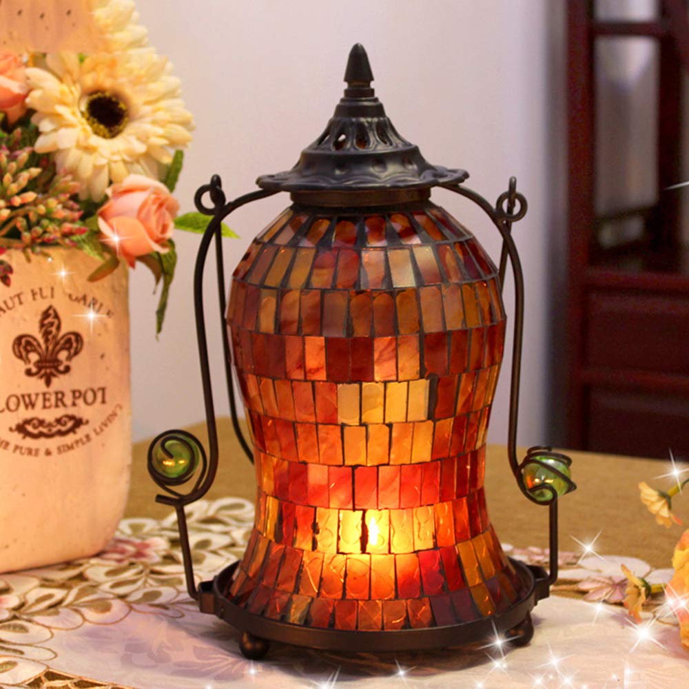 Handmade Romantic Mosaic Glass Tealight Holder - Elegant Candle Holders for Home & Restaurant Decor - Perfect for Weddings, Parties, and Romantic Dinners