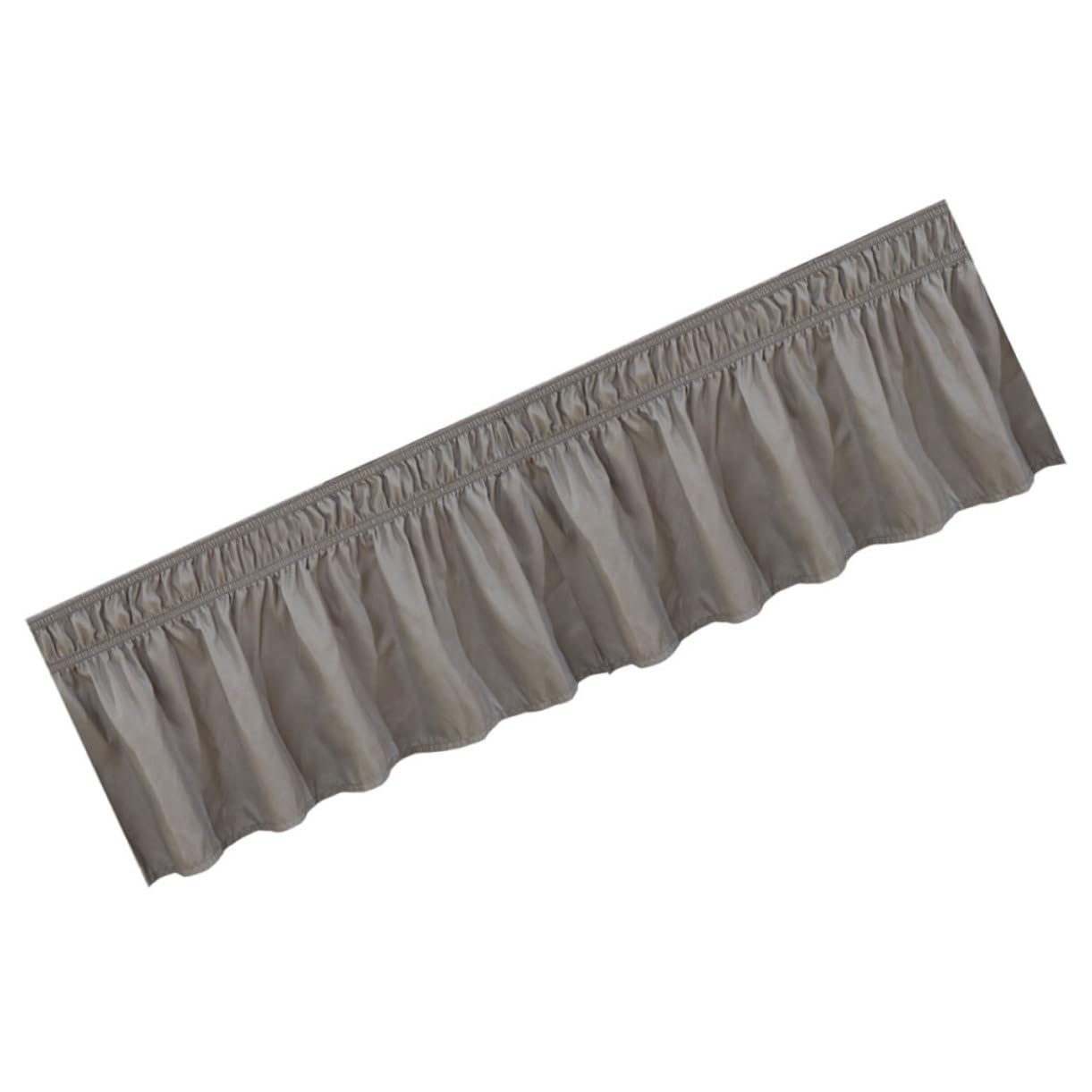 Holibanna Elastic Pleated Corner Bed Skirt - Adjustable Bed Valance & Bed Curtain for Queen/King Size Beds - Perfect for Bedroom Decor, Guest Rooms & Hotel Styling