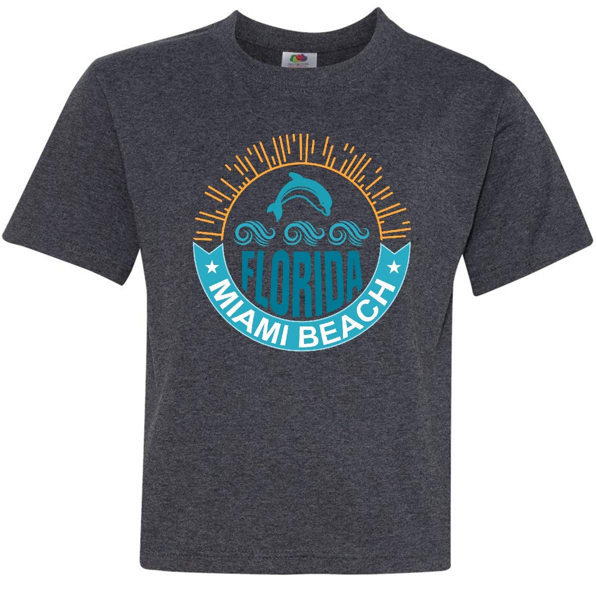 Inktastic Miami Beach Florida Travel Trip Youth T-Shirt - Soft Cotton Tee for Boys & Girls - Vacation Souvenir & Summer Outfit